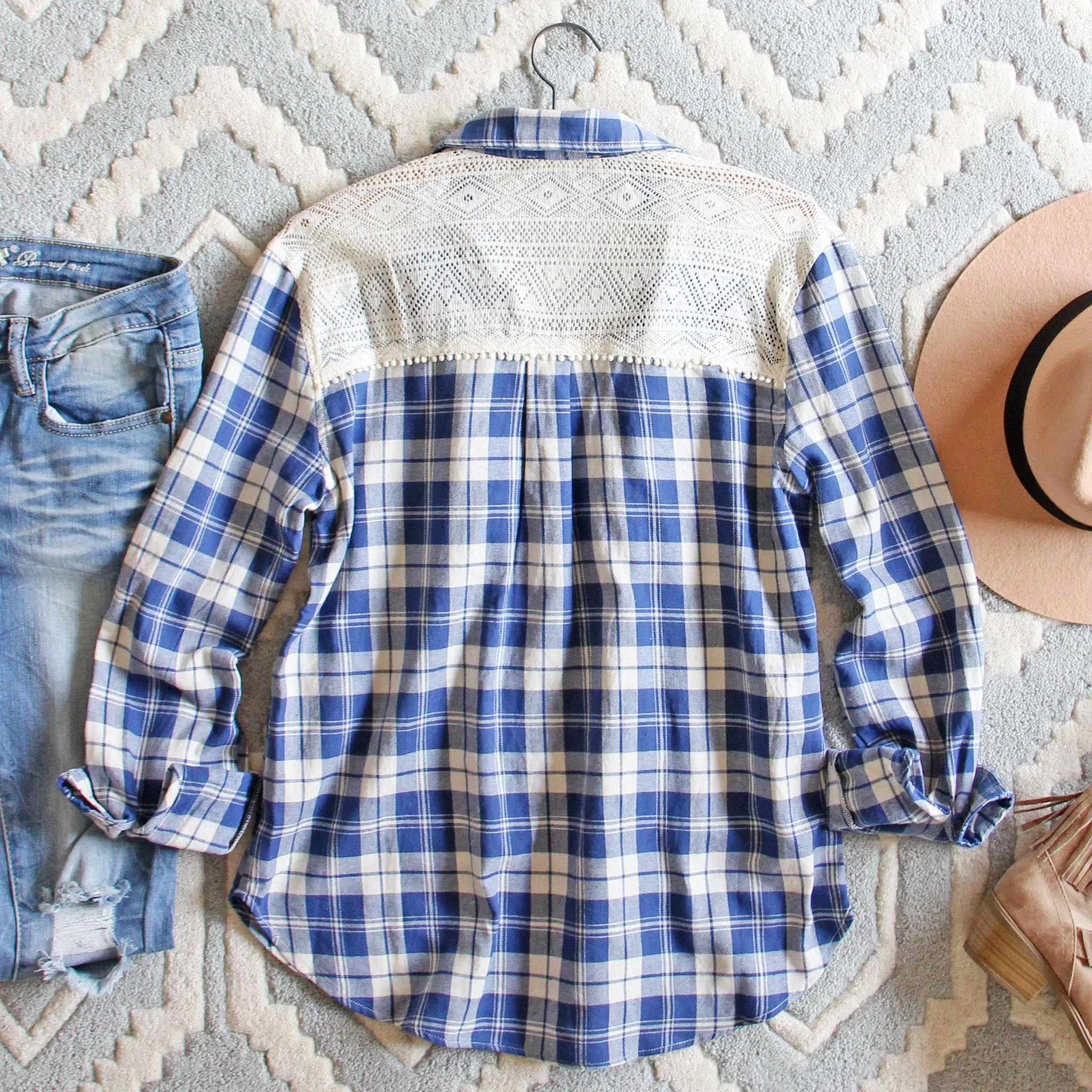 Lake Cabin Plaid Top