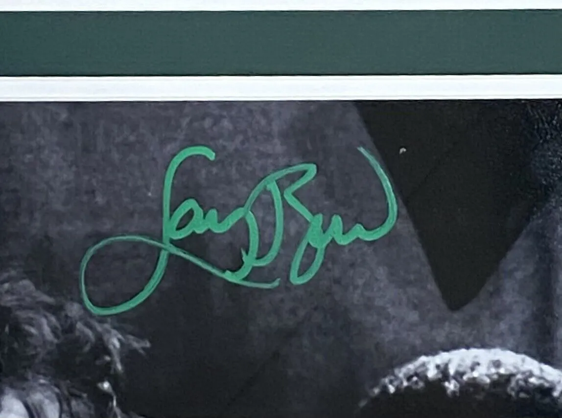 Larry Bird Signed Framed 16x20 Boston Celtics w/ Red Auerbach Photo PSA ITP