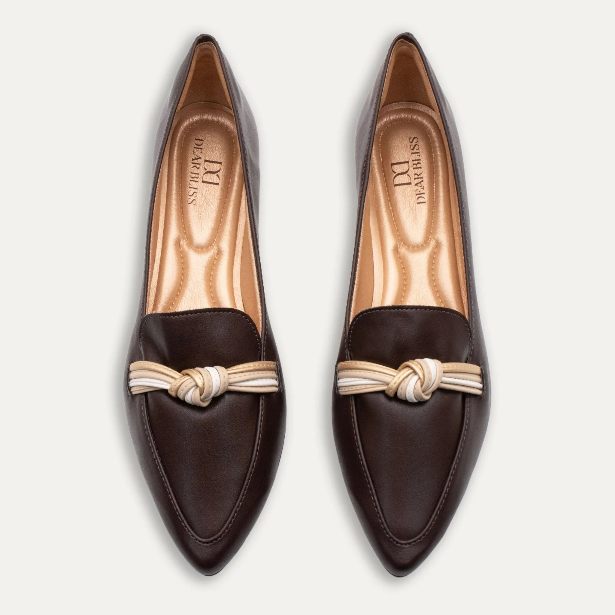 Leandra Coffee Knotted Loafers