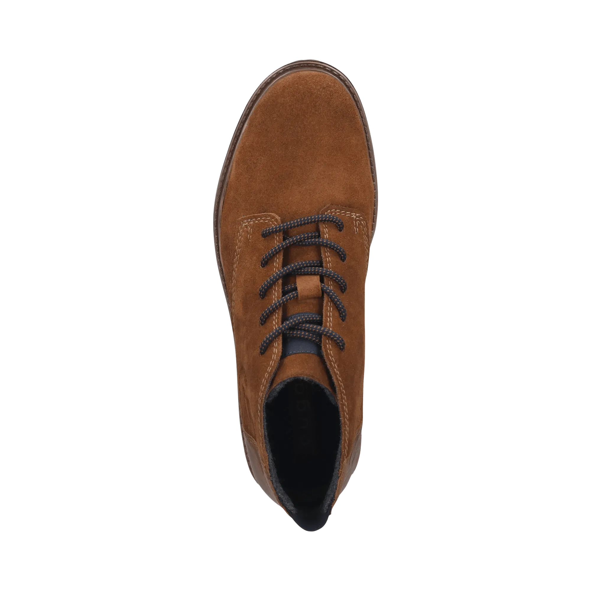 Leder Schnürstiefel cognac