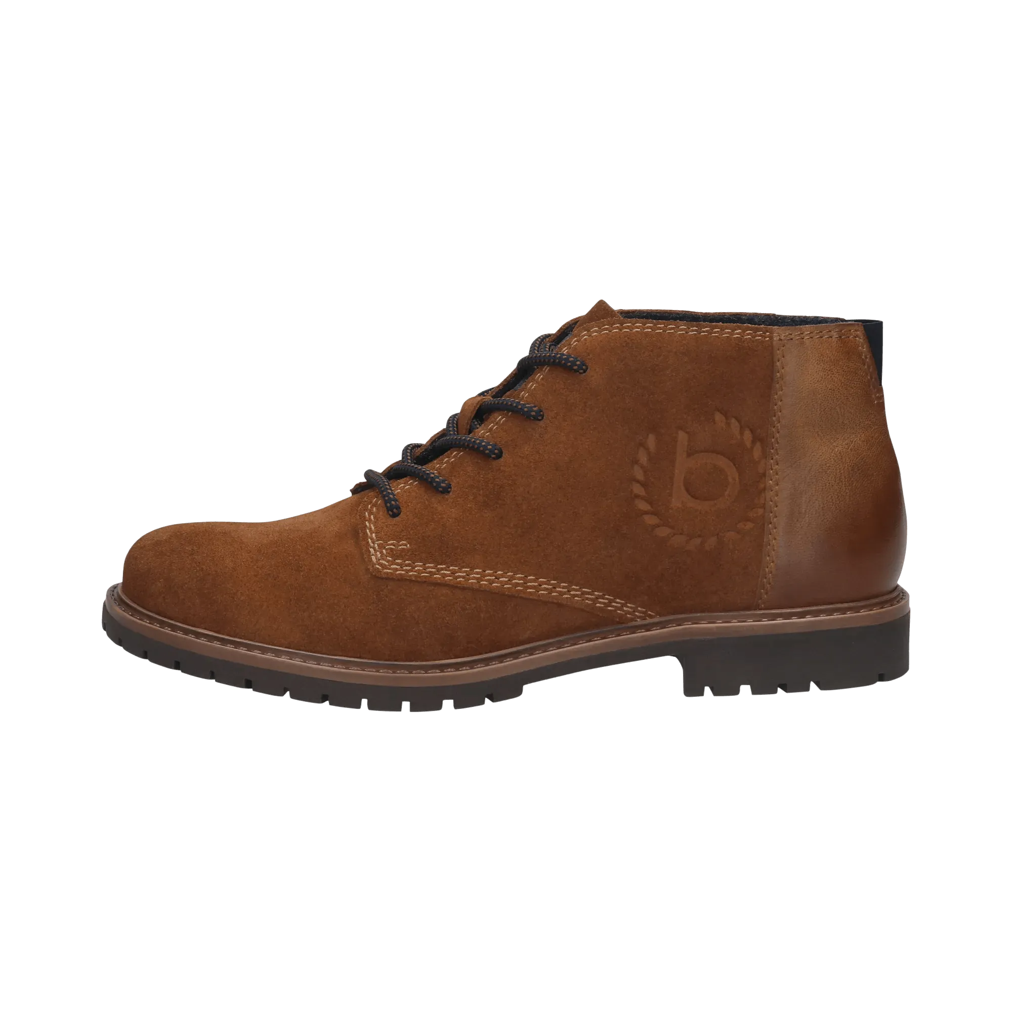 Leder Schnürstiefel cognac