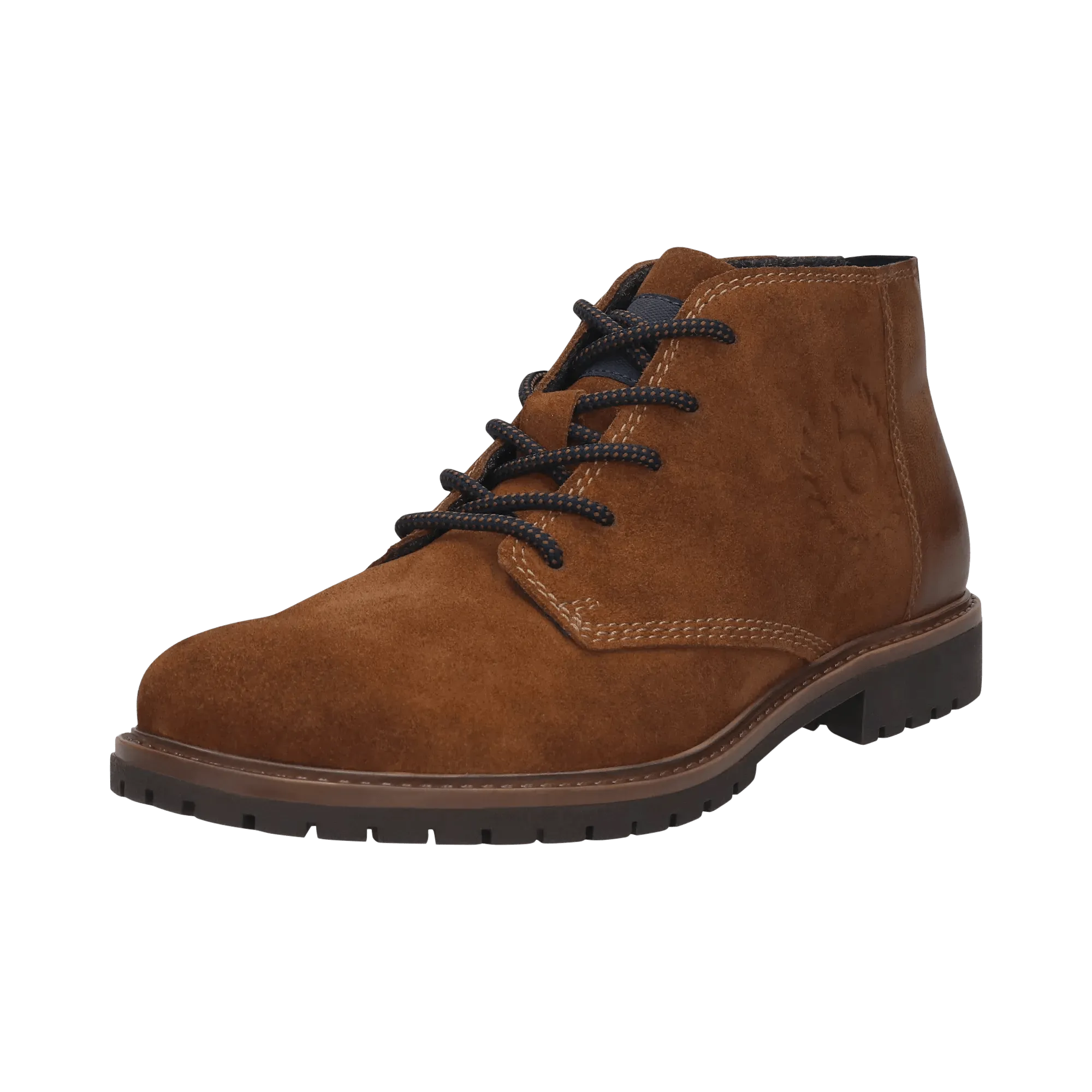 Leder Schnürstiefel cognac