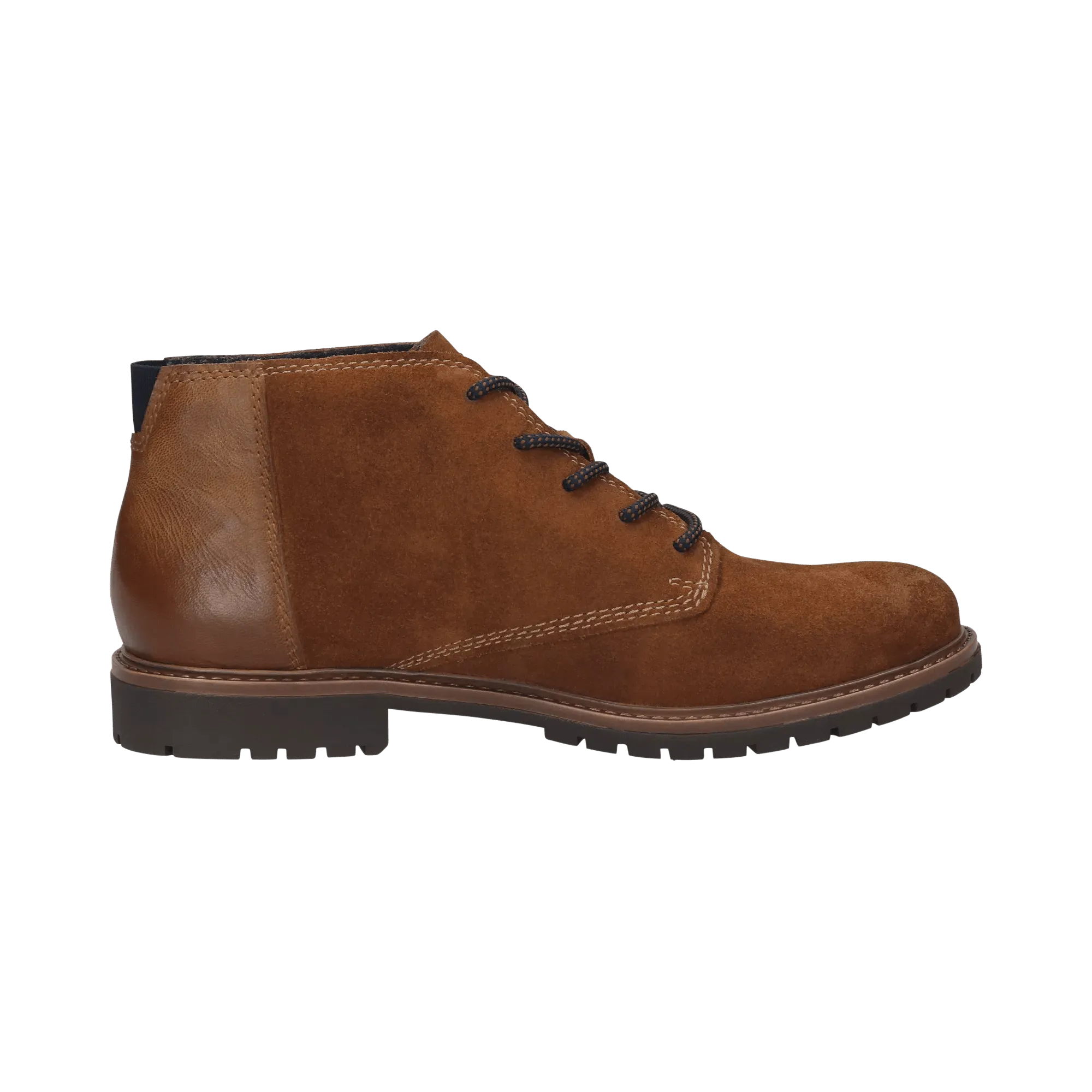Leder Schnürstiefel cognac