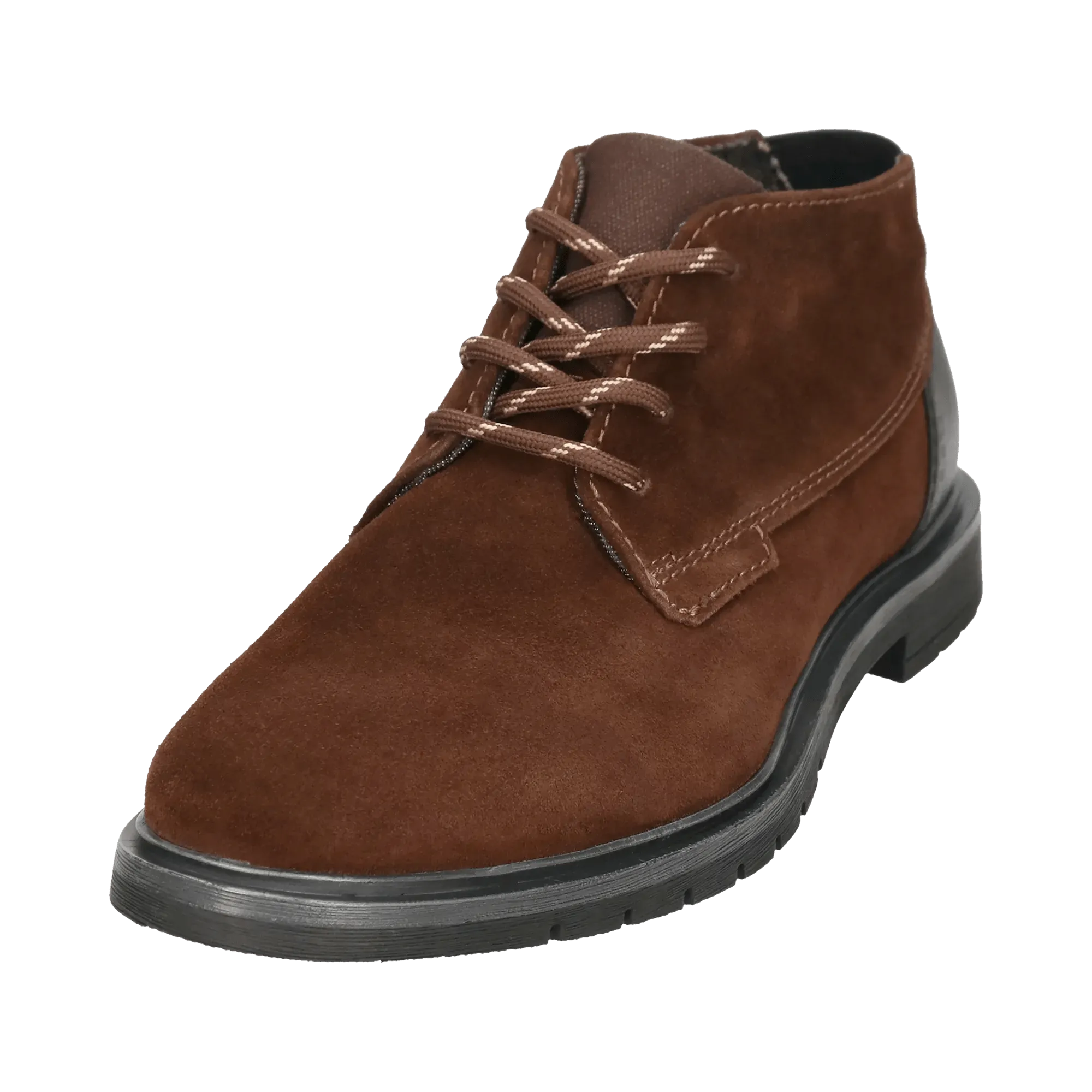 Leder Schnürstiefel dunkelbraun