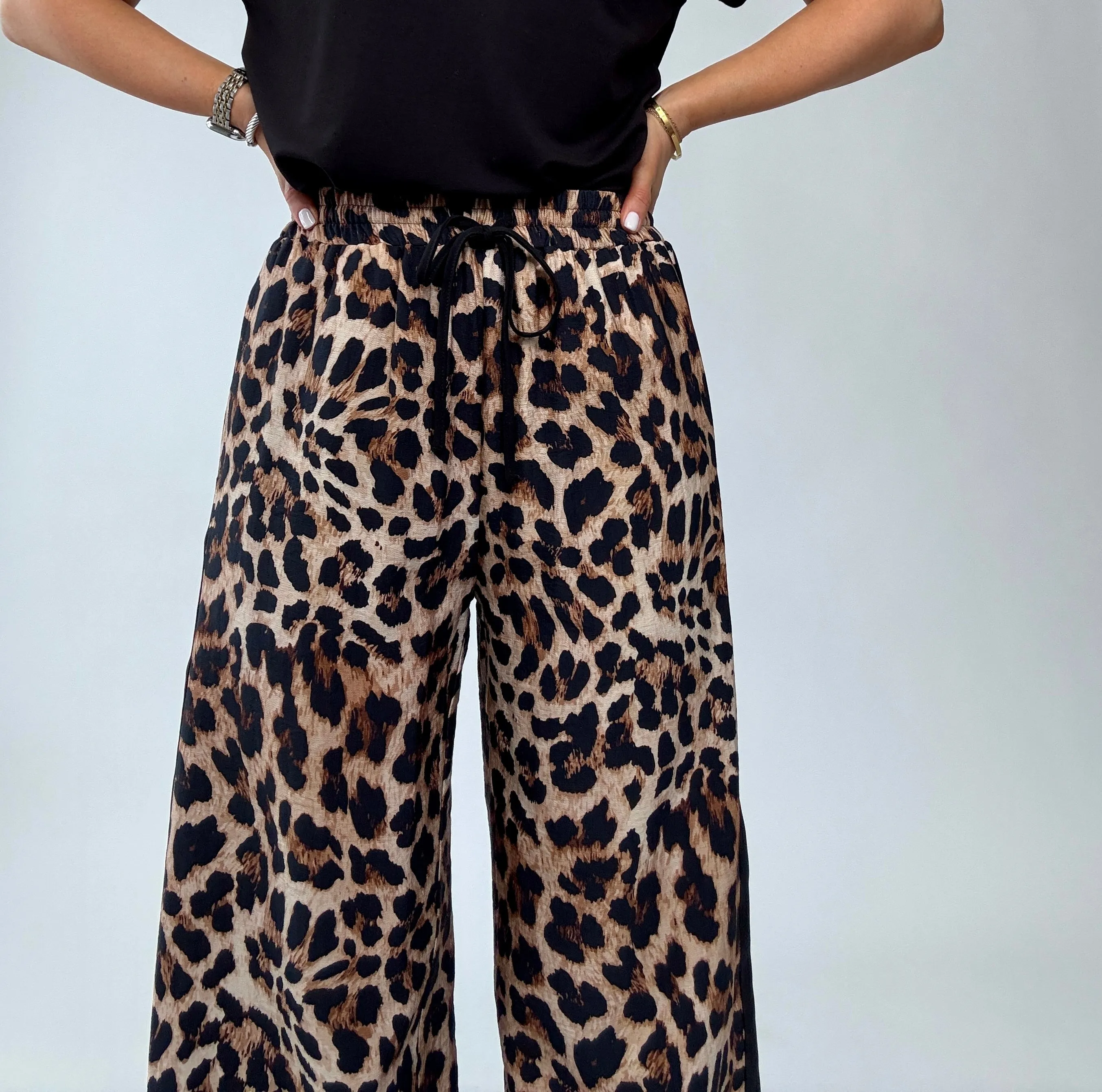 Leopard Luxe Wide Leg Pant
