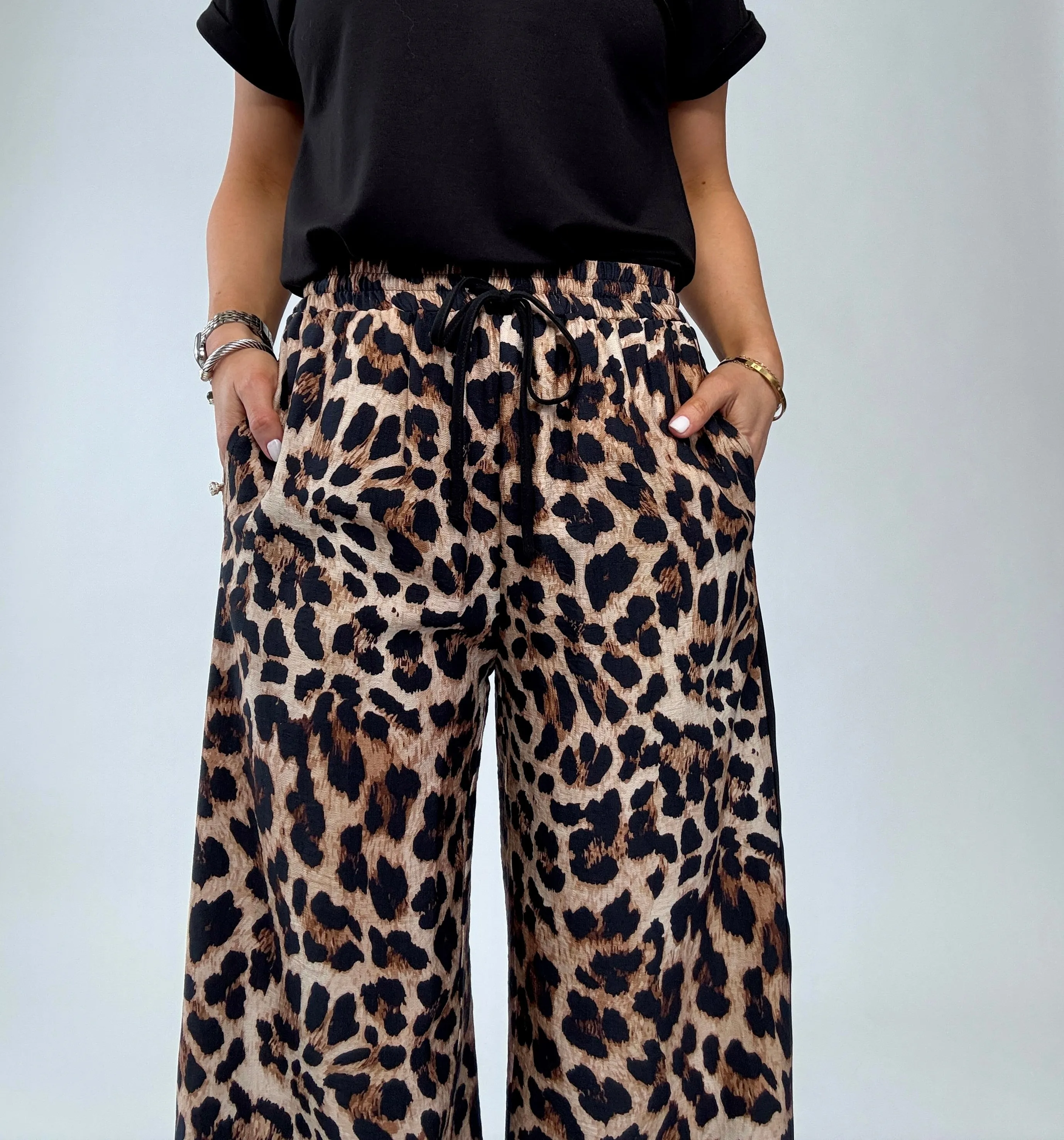 Leopard Luxe Wide Leg Pant