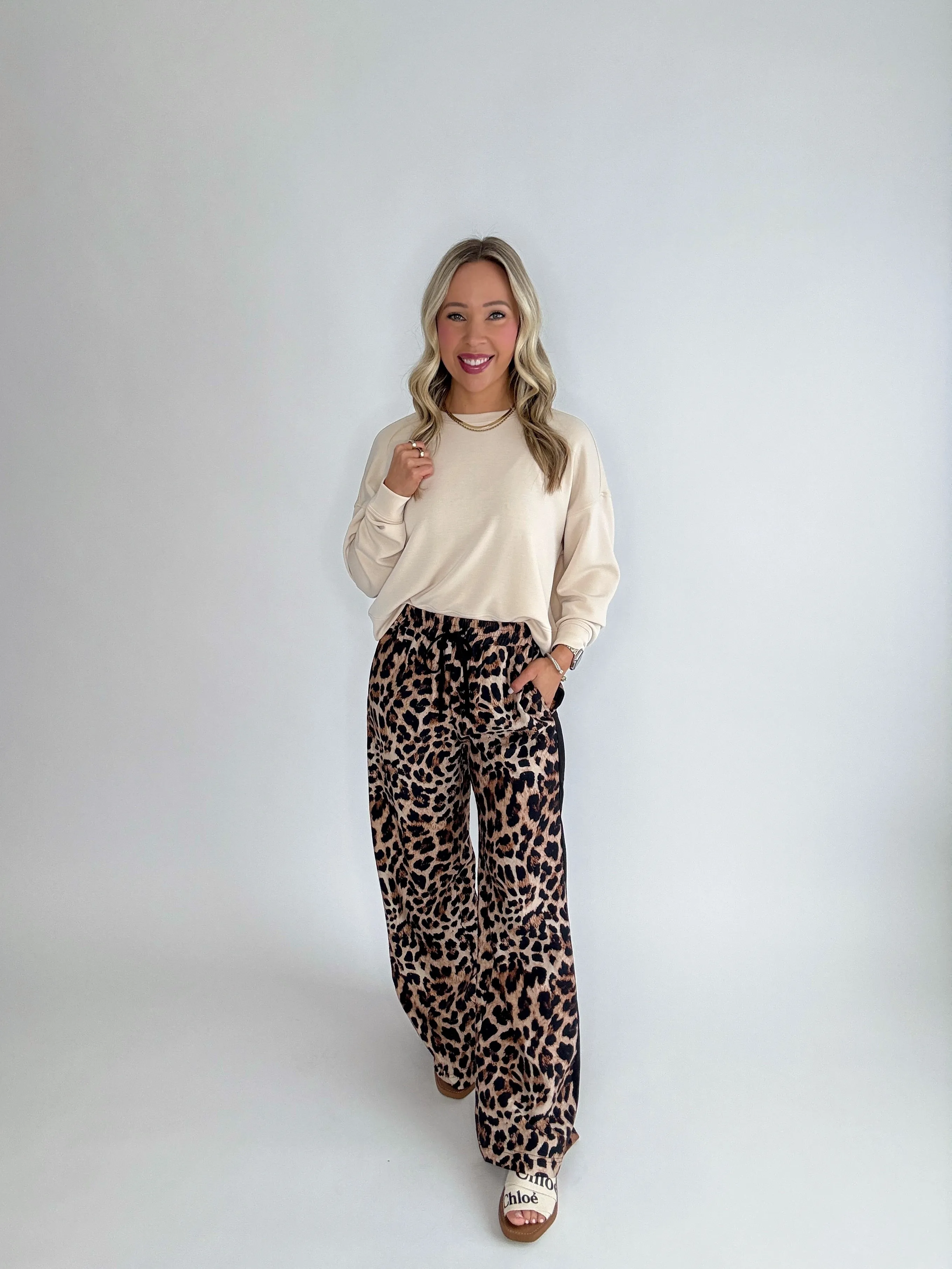 Leopard Luxe Wide Leg Pant