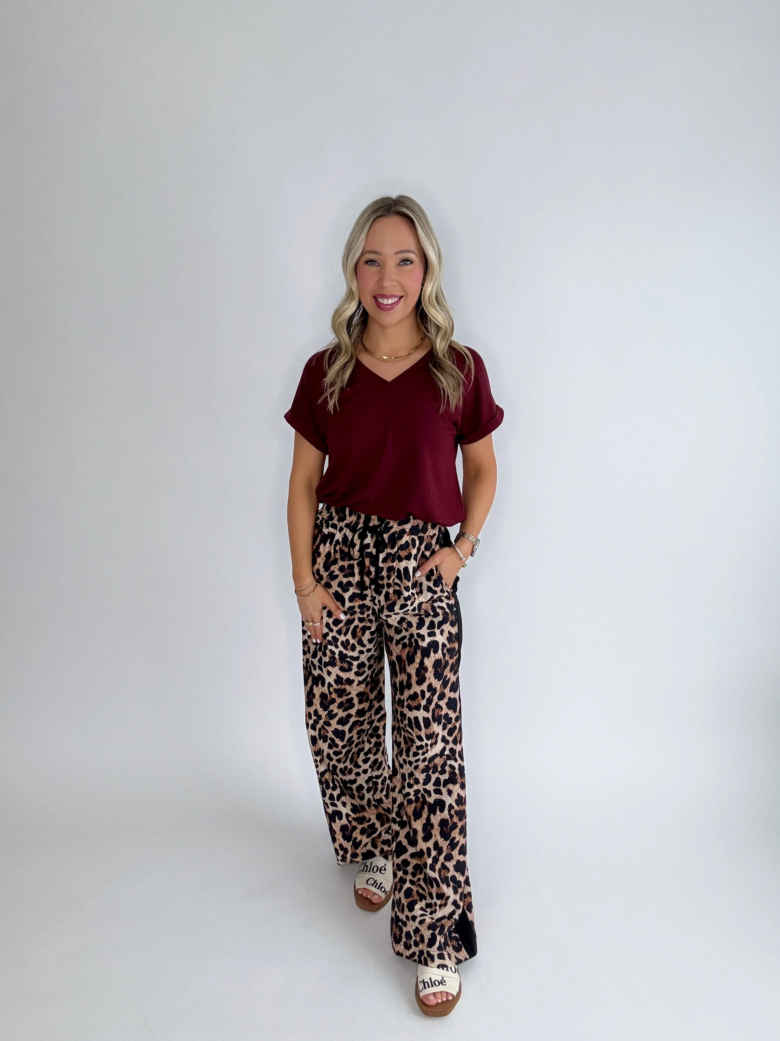 Leopard Luxe Wide Leg Pant