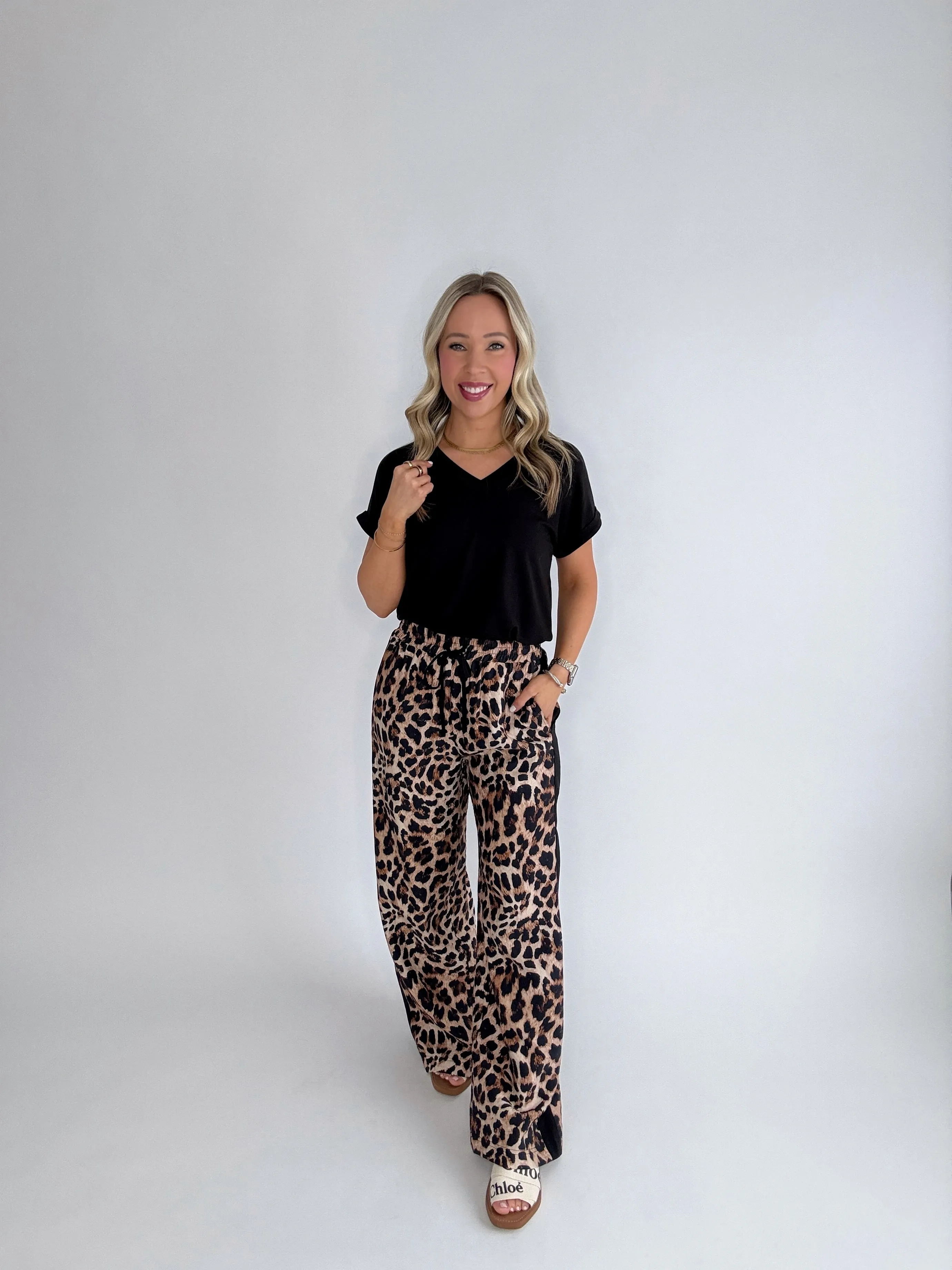 Leopard Luxe Wide Leg Pant