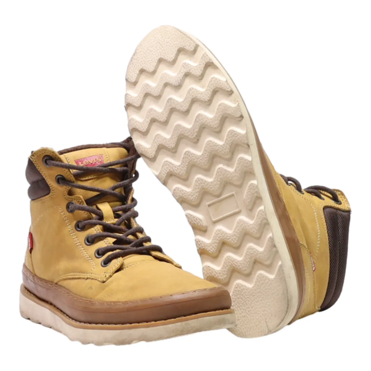 LEVI Chukka Boots Gold Leather Mens UK 7.5