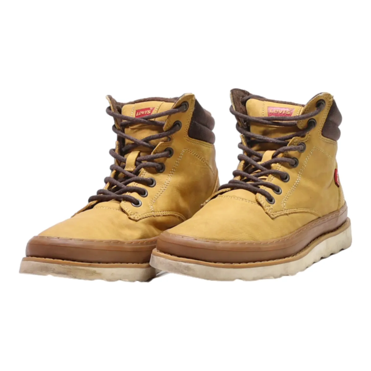 LEVI Chukka Boots Gold Leather Mens UK 7.5