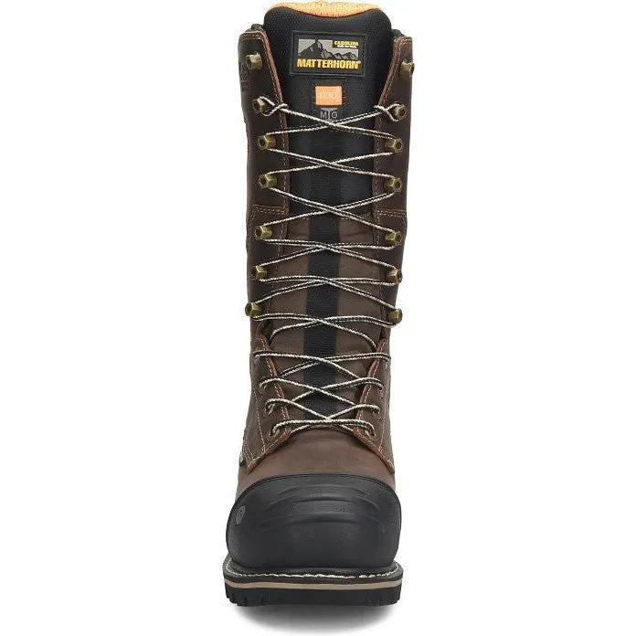 Matterhorn Men's Beam 12" Composite Toe Waterproof Met Guard Work Boot -Brown- MT2549