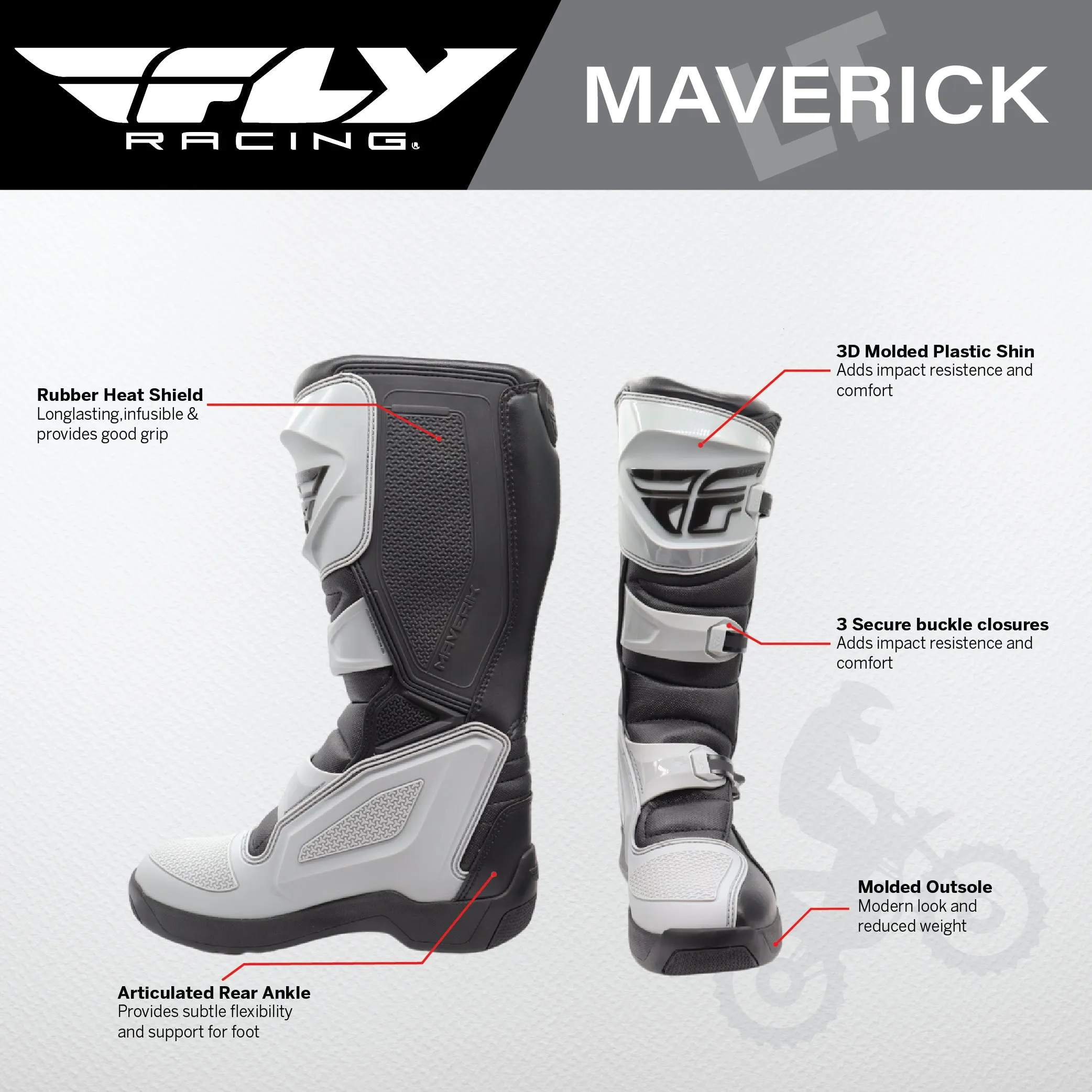 MAVERIK LT BOOT GREY/BLACK SZ 09