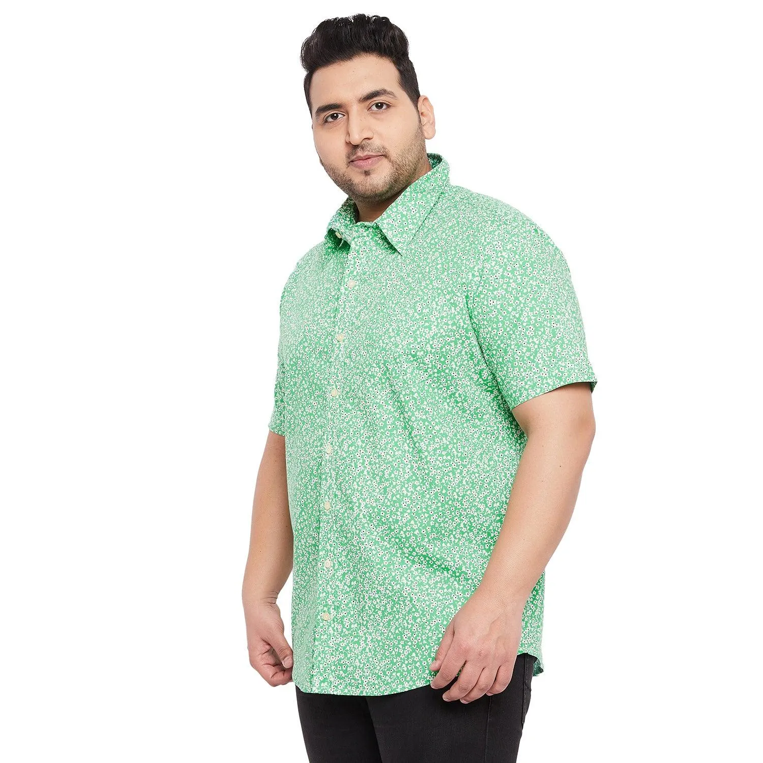 Men Plus Size Bastar Printed Shirt