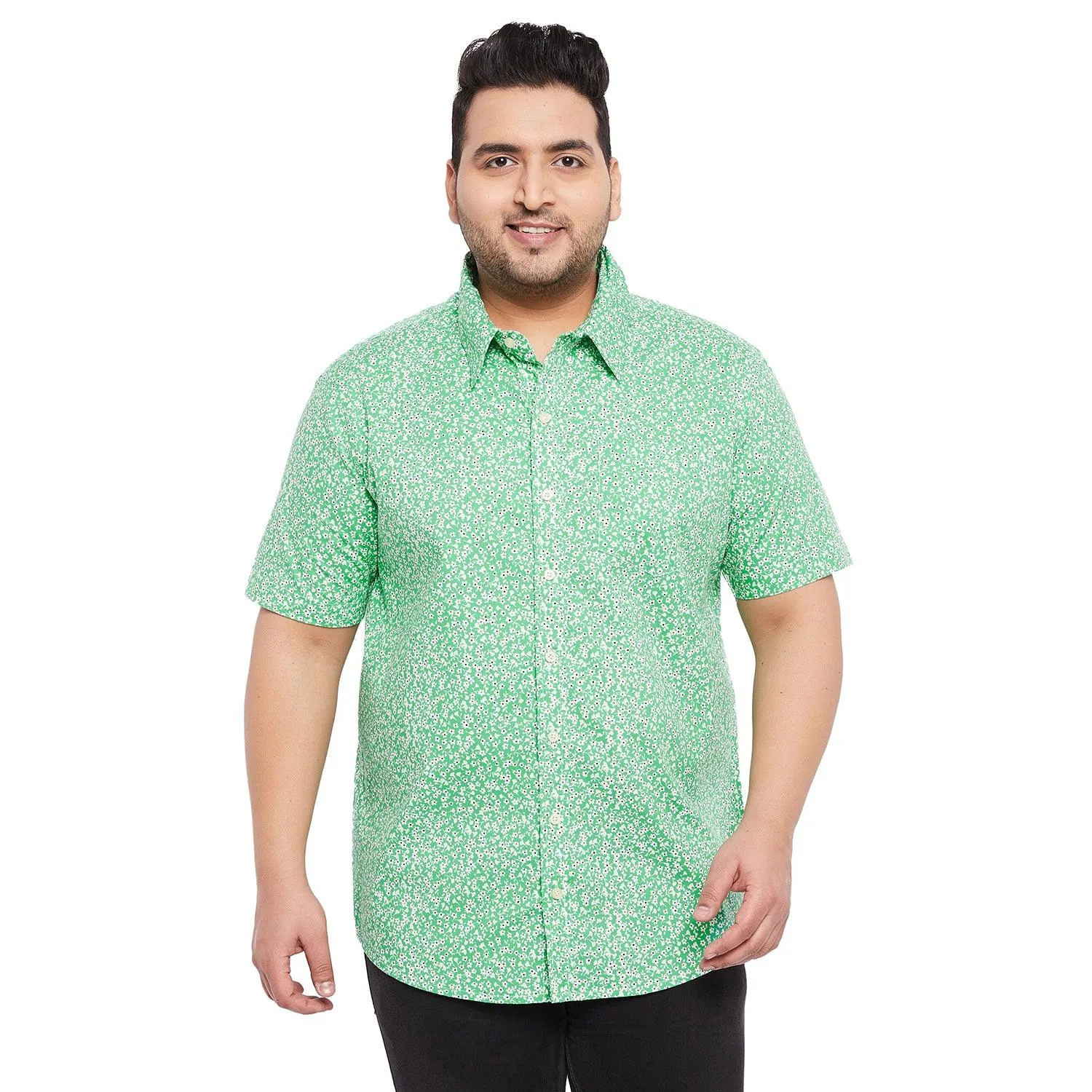 Men Plus Size Bastar Printed Shirt