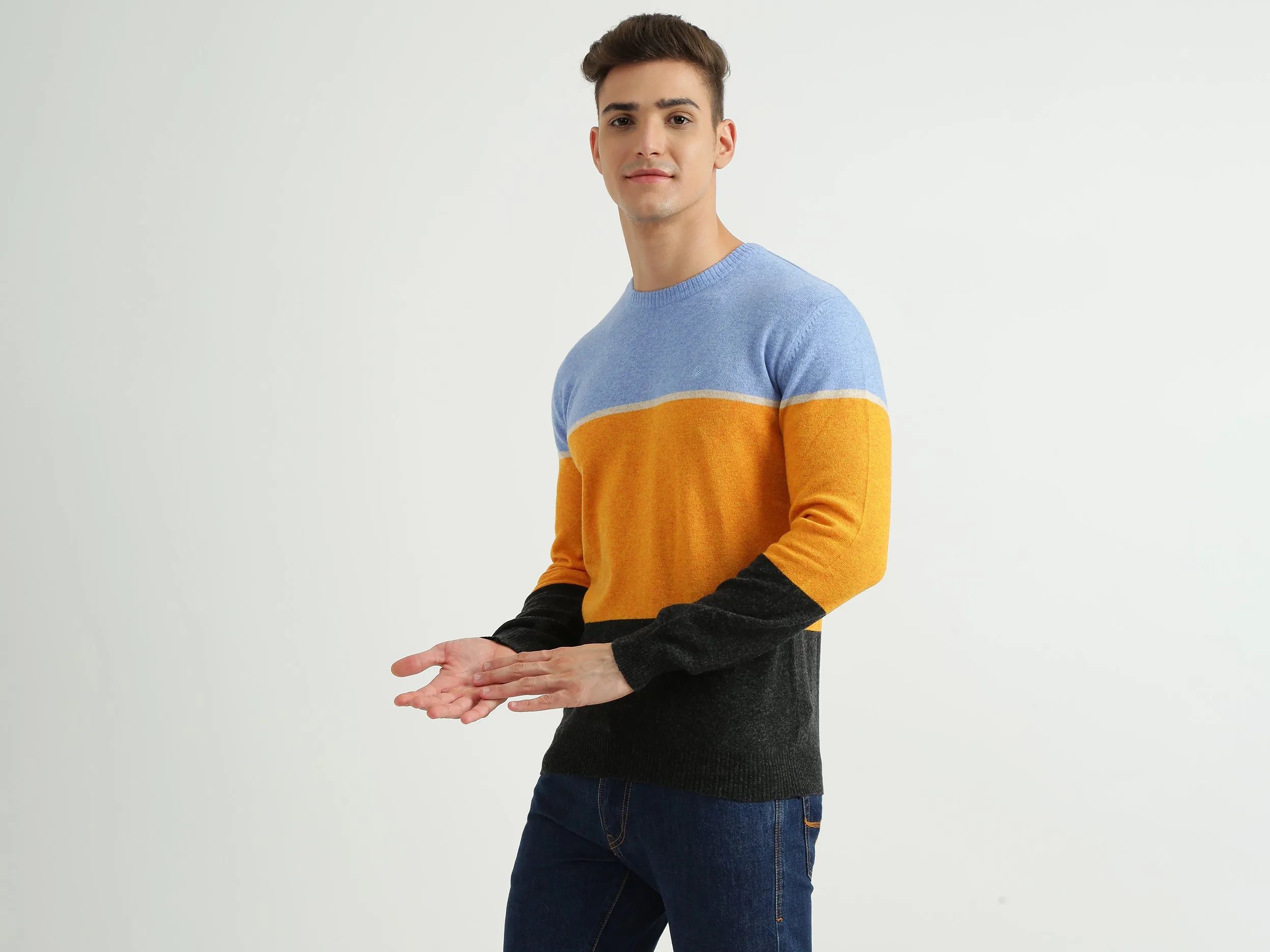 Mens Colourblocked Sweater