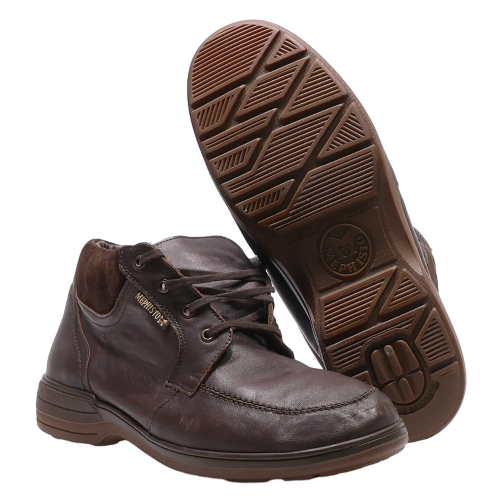 MEPHISTO Chukka Boots Brown Leather Mens UK 9.5