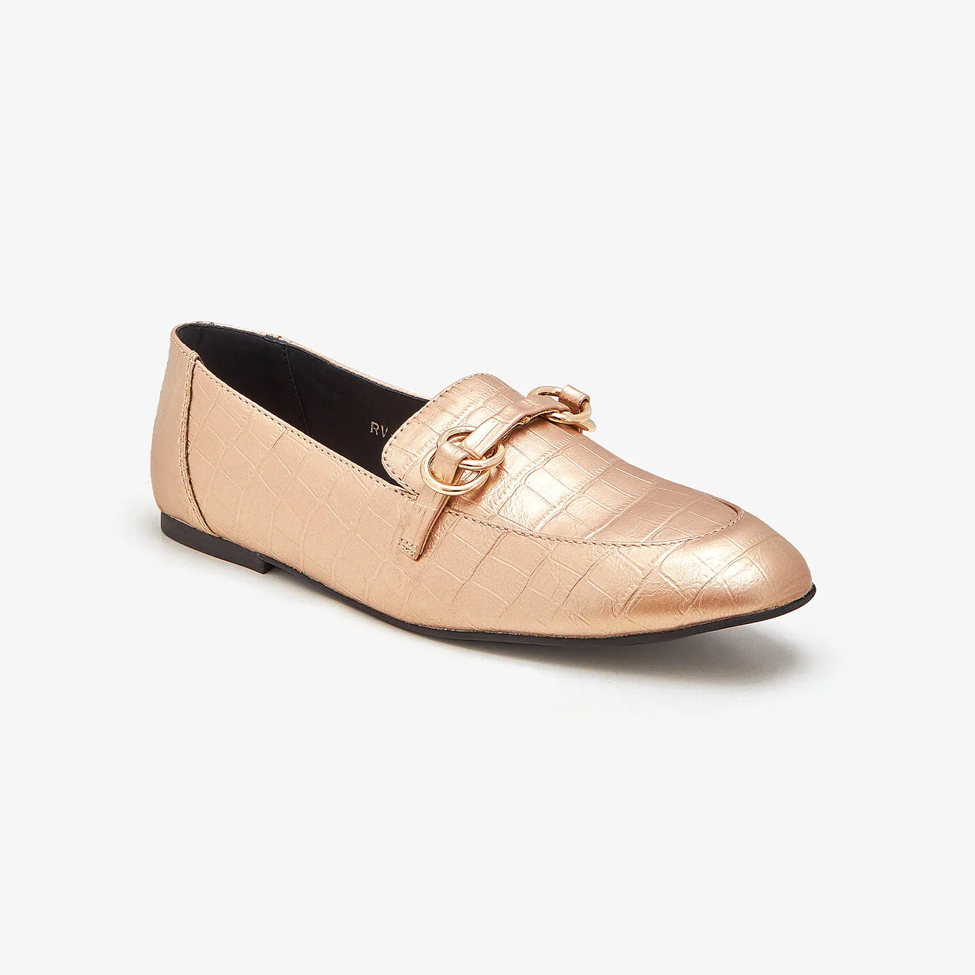 Metallic Ring Loafers
