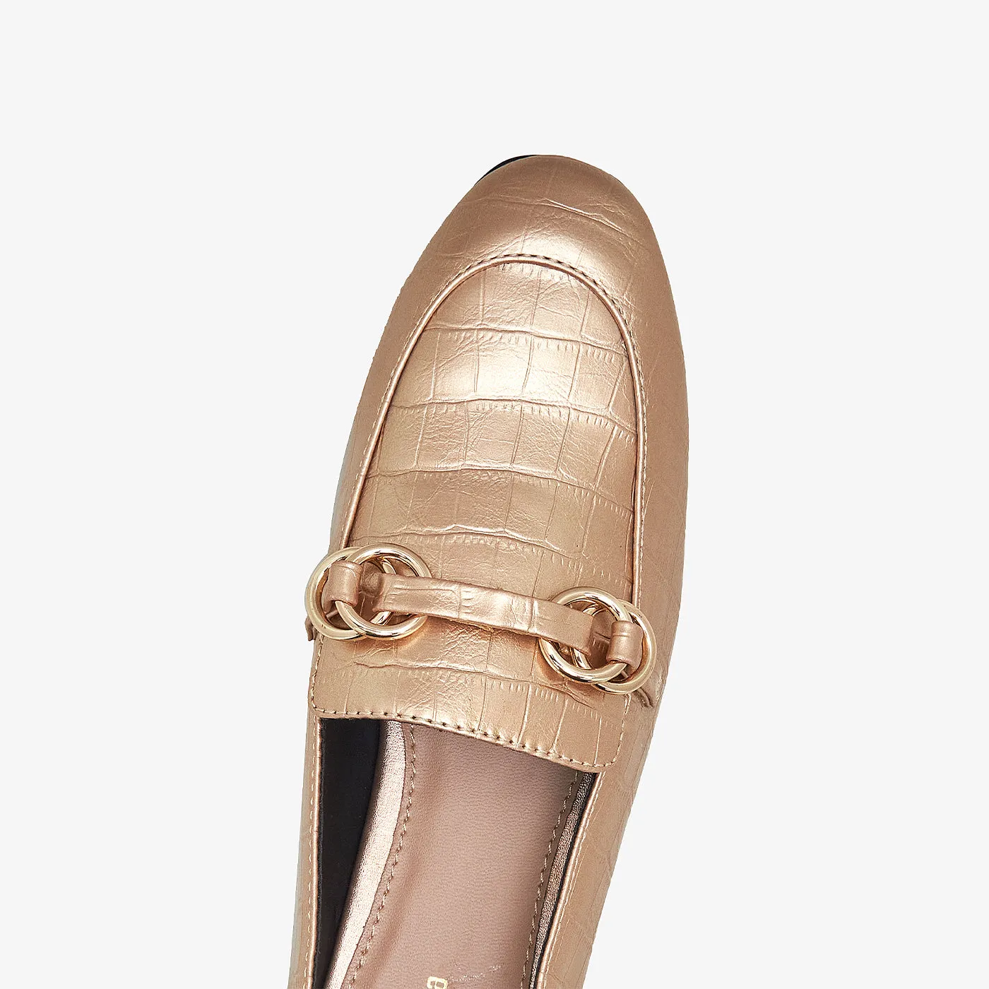 Metallic Ring Loafers