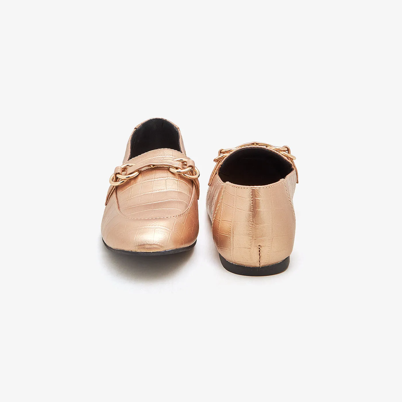 Metallic Ring Loafers