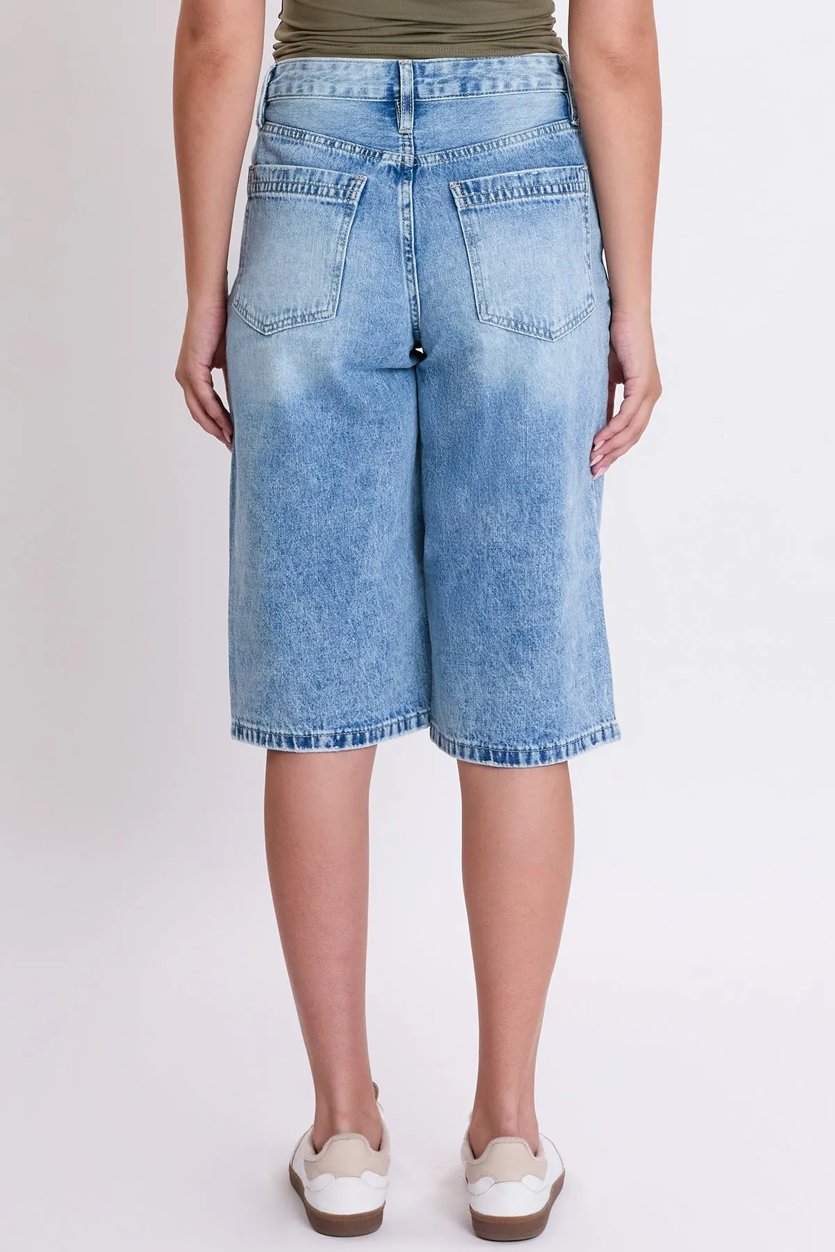 Mid Rise Relaxed Fit Rigid  Wide Leg Jorts, Pack of 12