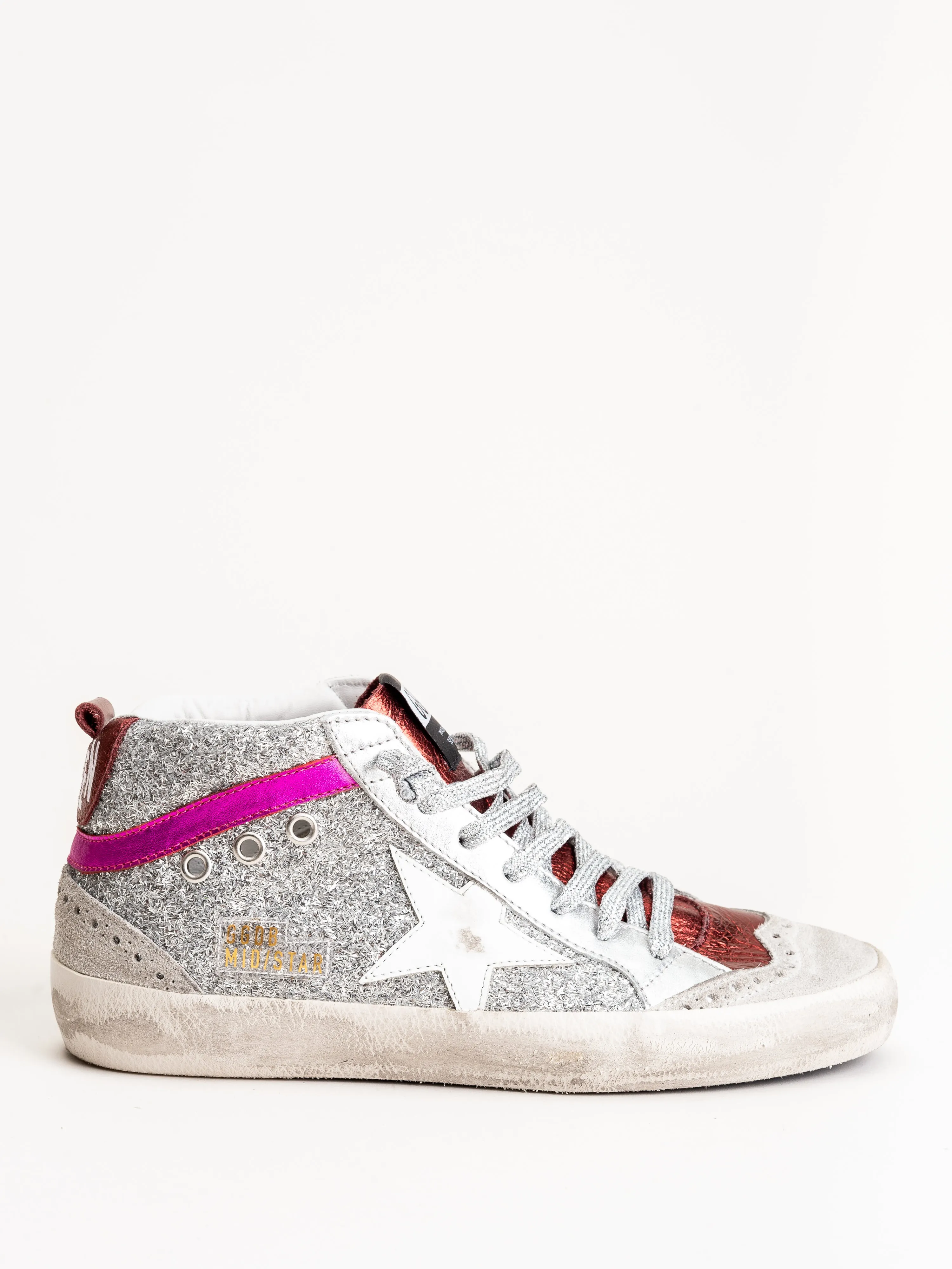 mid star sneaker - silver glitter-pink