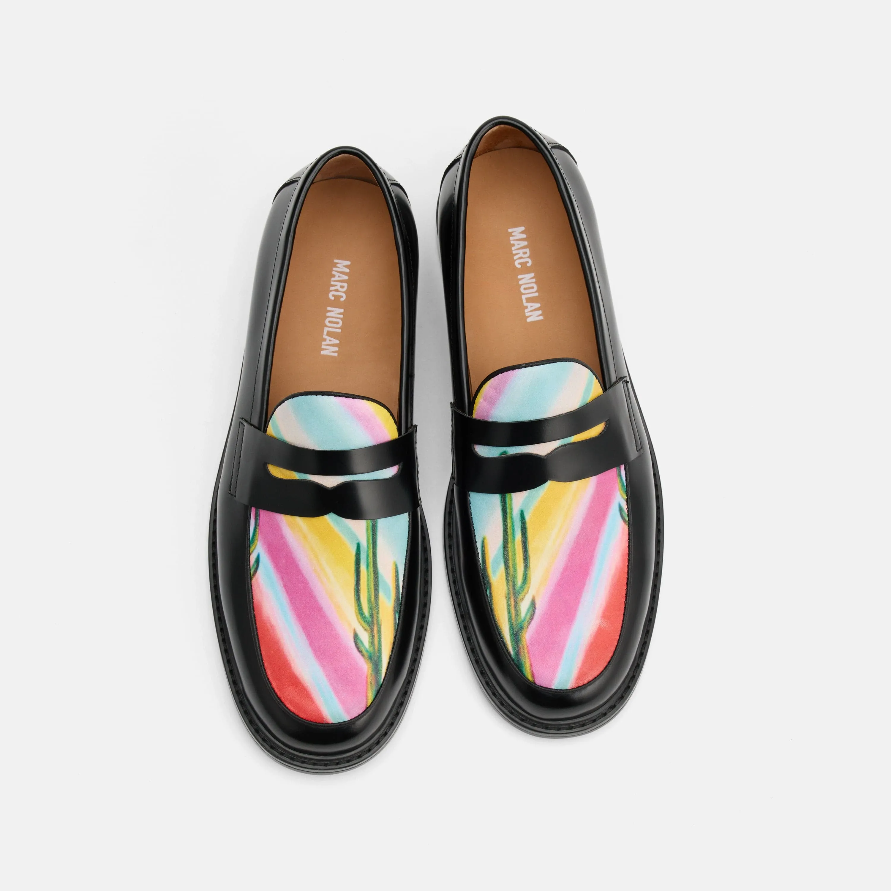 Ms. Calum Cactus Leather Penny Loafers