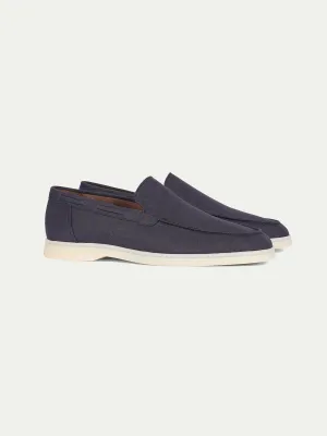 Navy - Linen Yacht Loafers