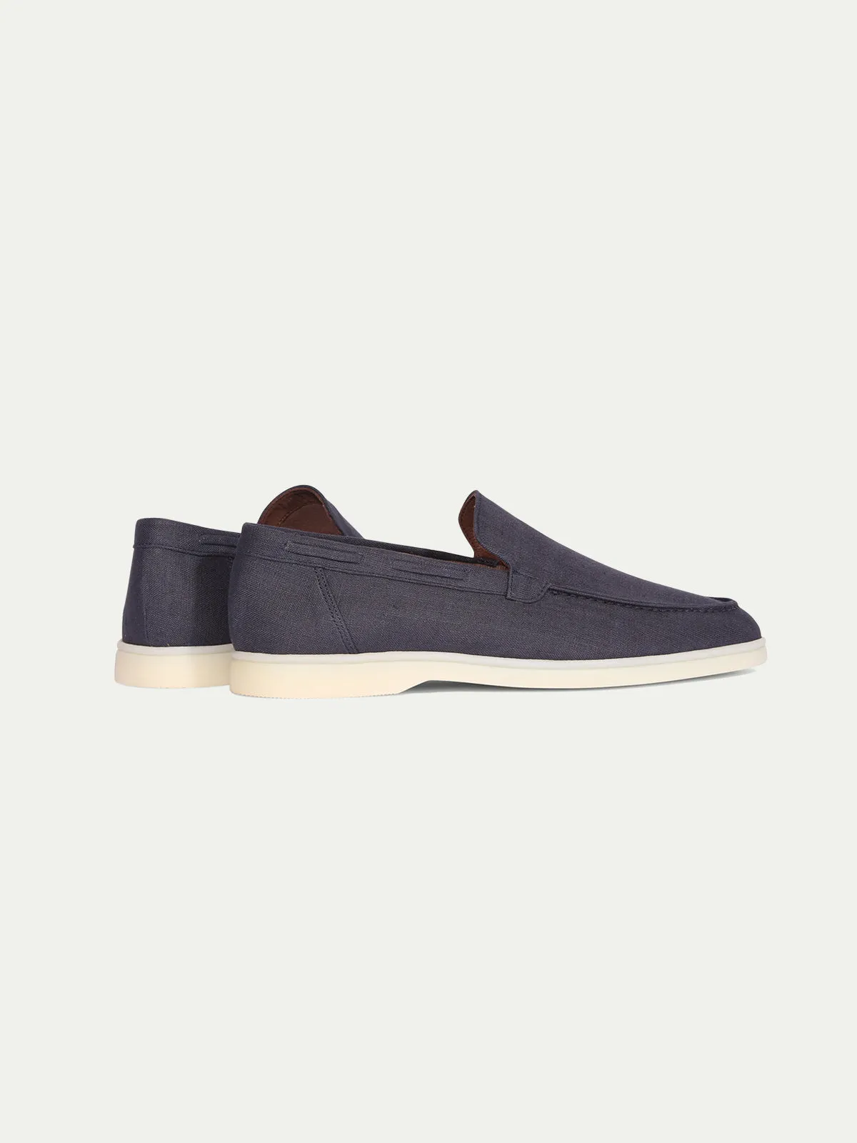 Navy - Linen Yacht Loafers