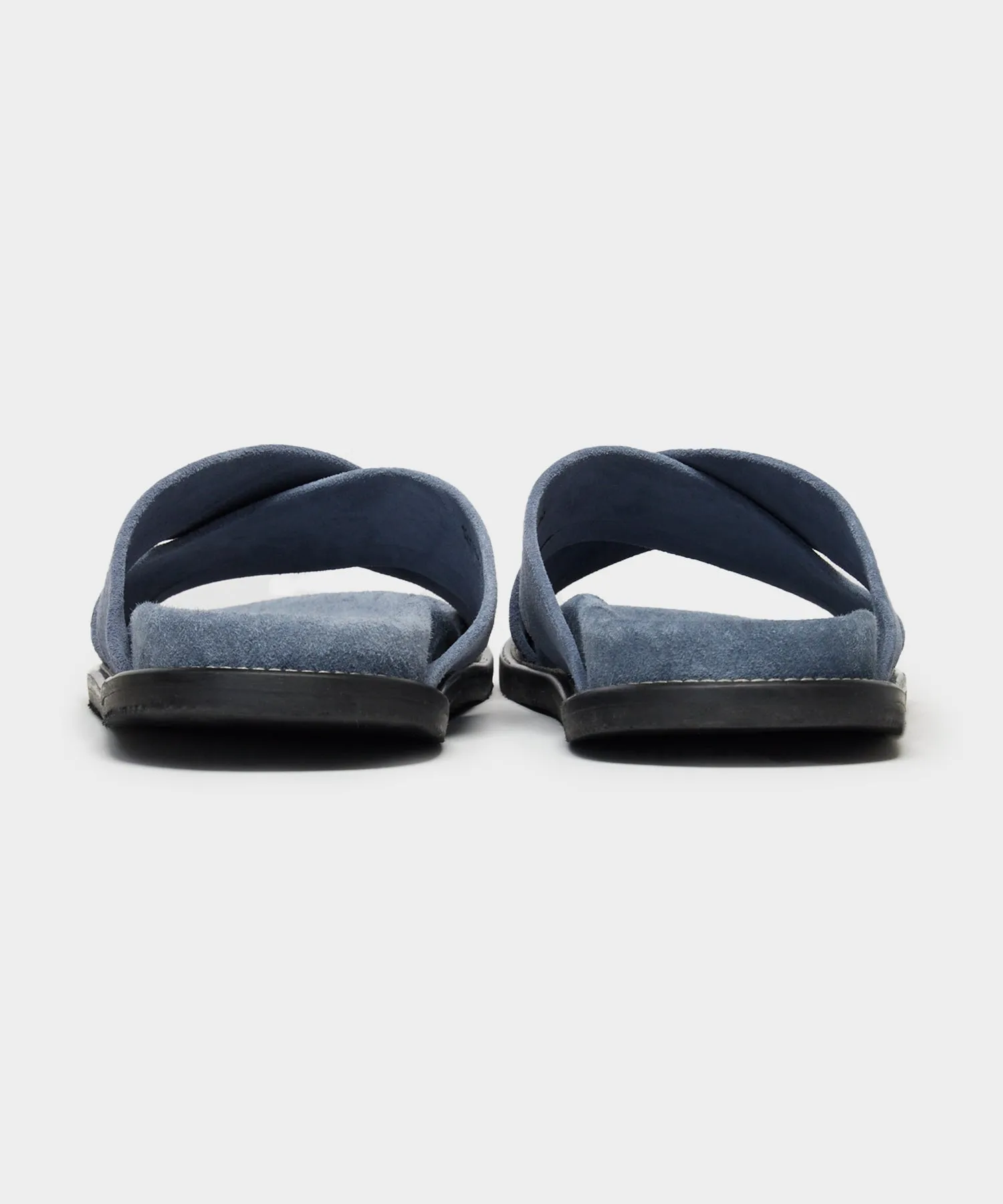 Nomad Suede Crossover Sandal in Steel Blue