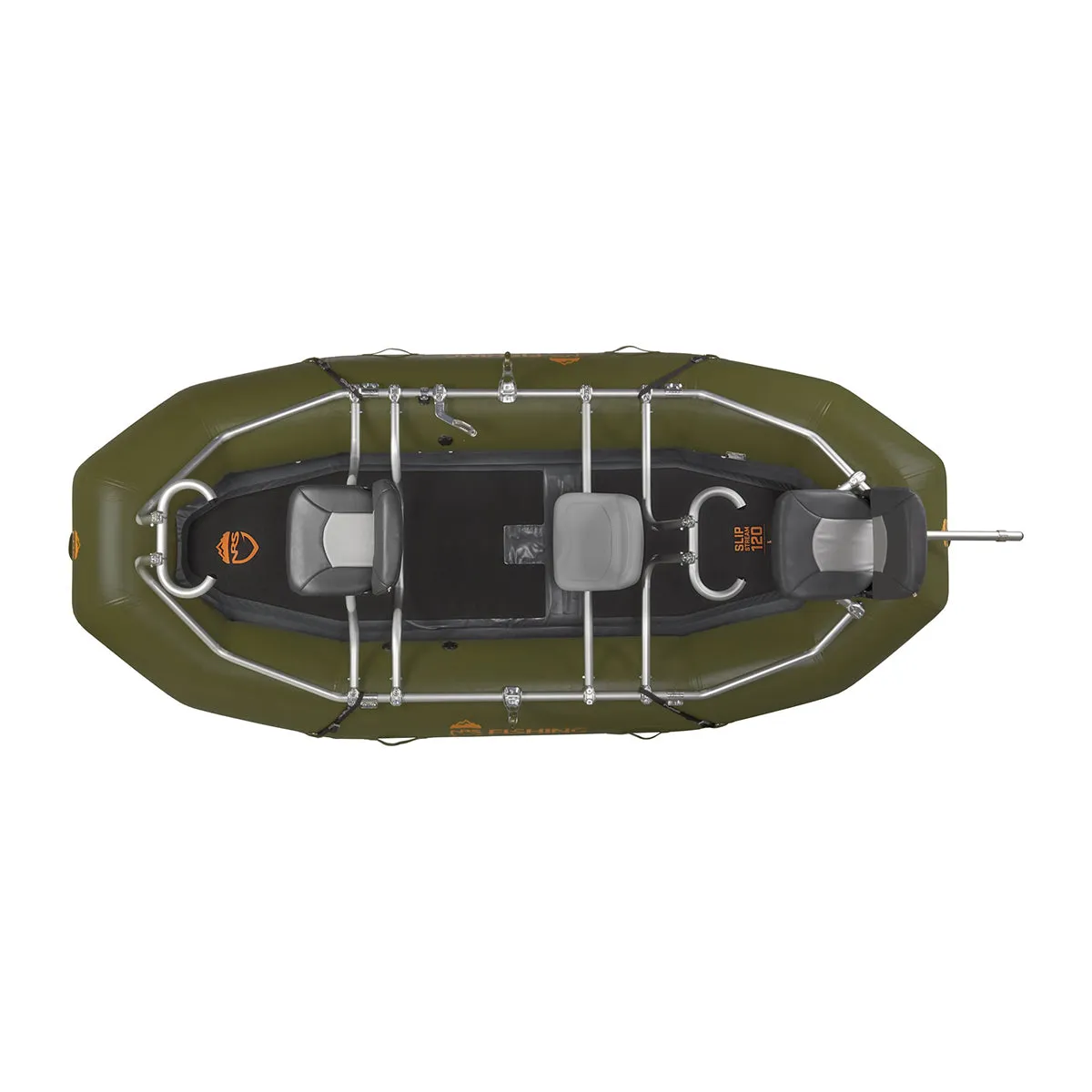 NRS Slipstream 120 Fishing Raft Olive Deluxe Package