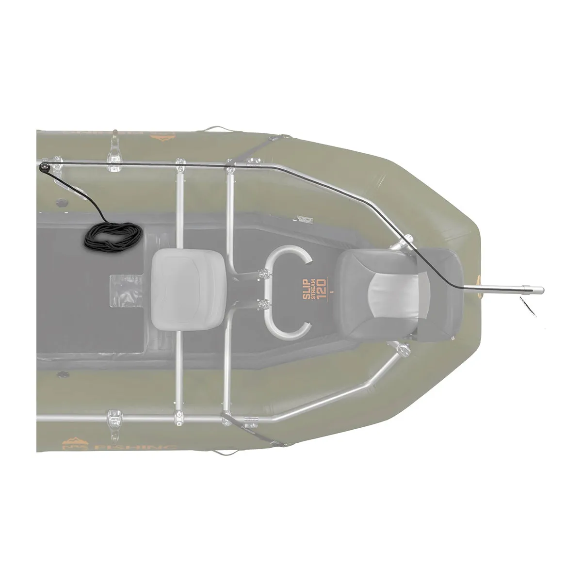 NRS Slipstream 120 Fishing Raft Olive Deluxe Package