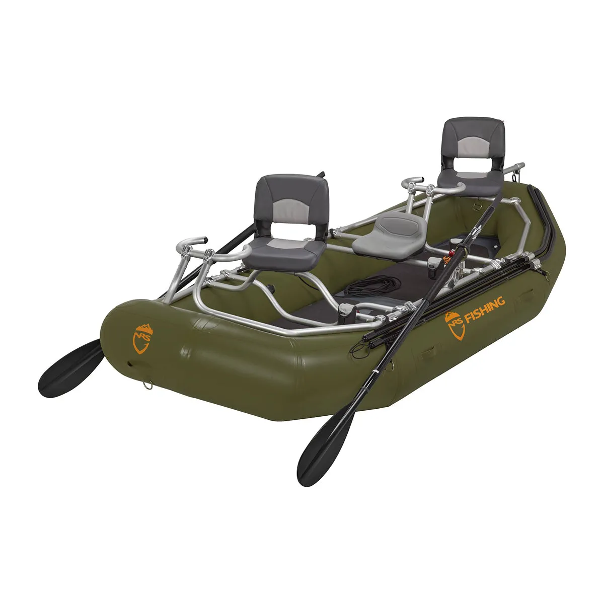 NRS Slipstream 120 Fishing Raft Olive Deluxe Package