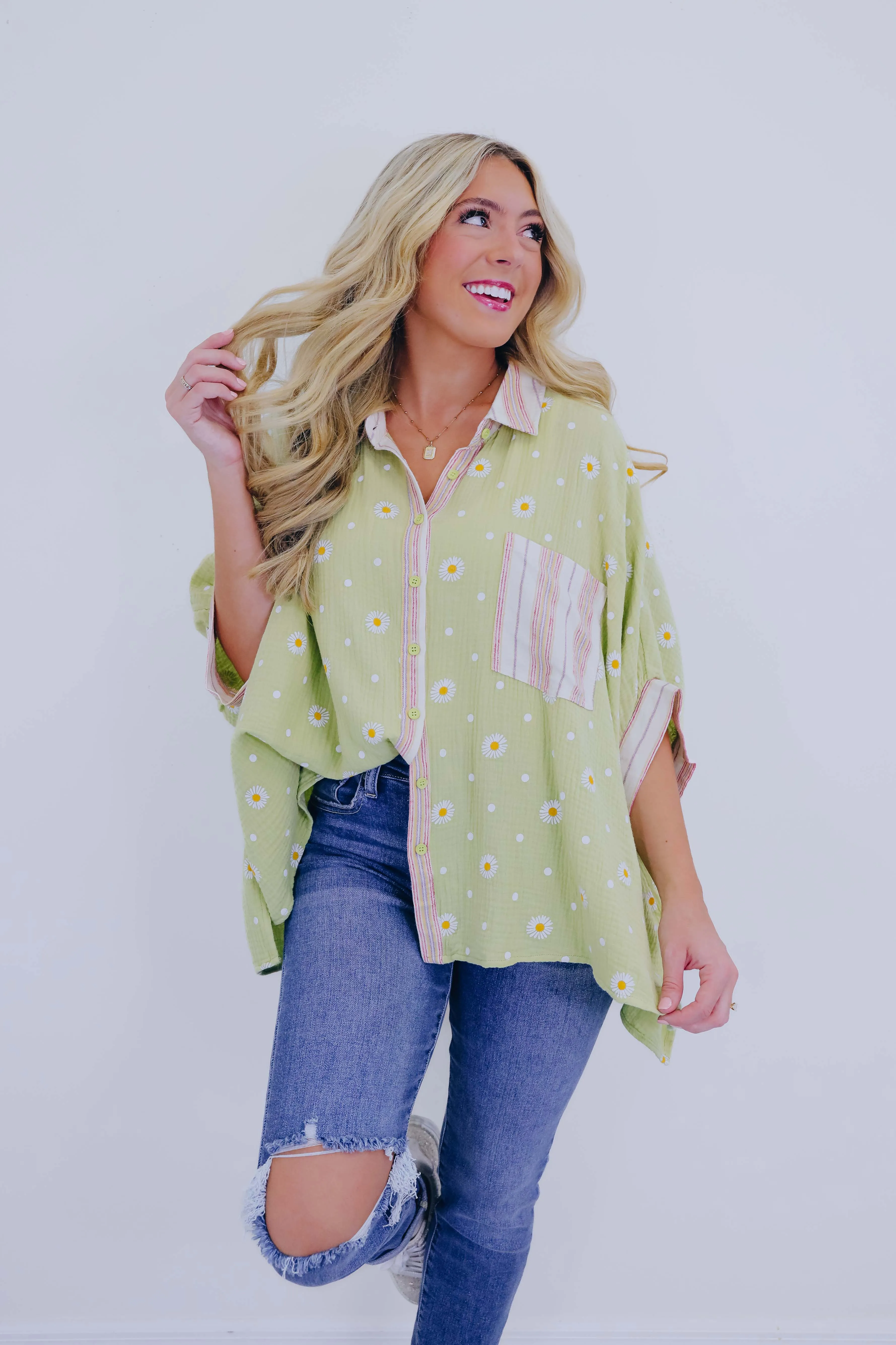 Oopsie Daisy Button Up Shirt