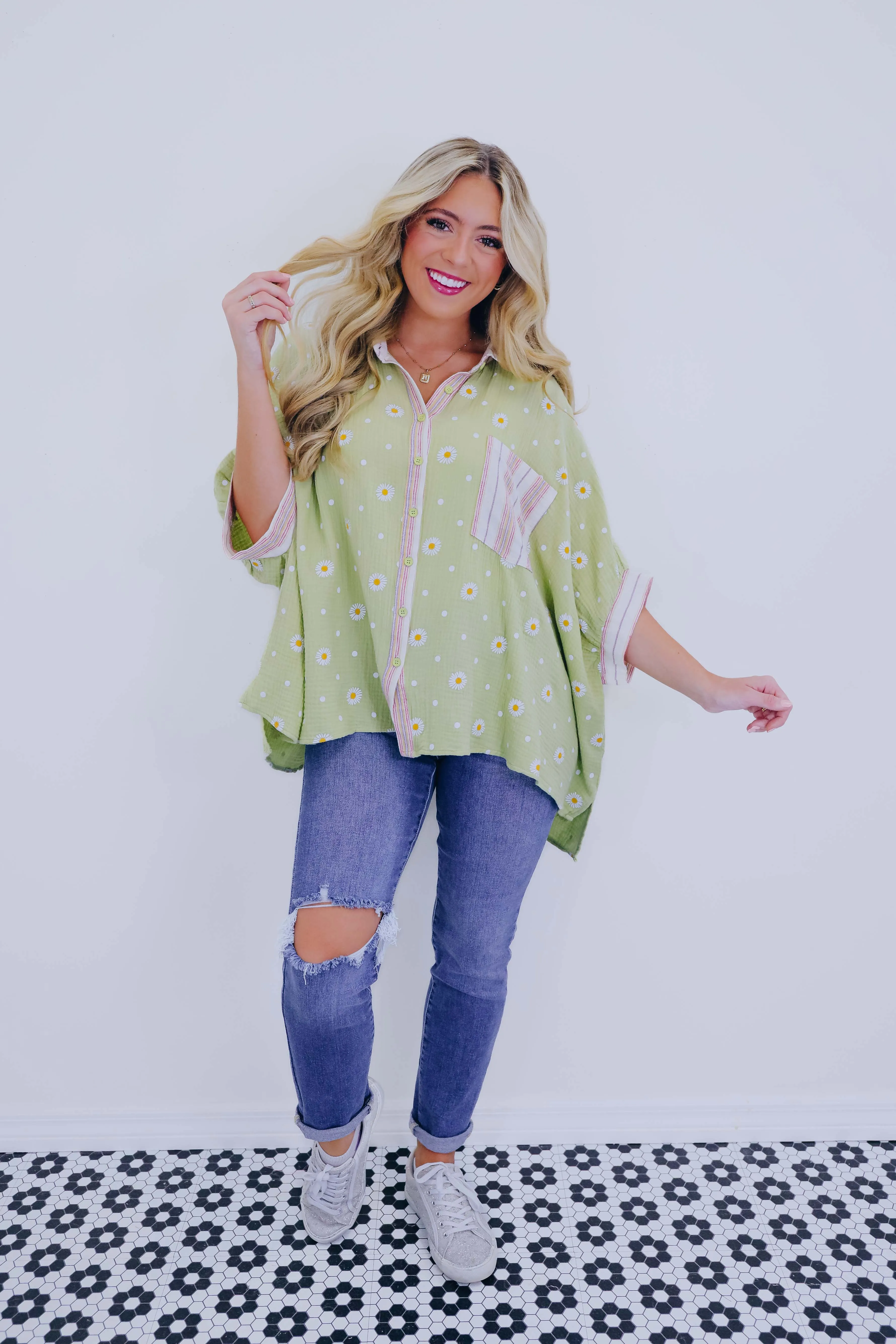 Oopsie Daisy Button Up Shirt