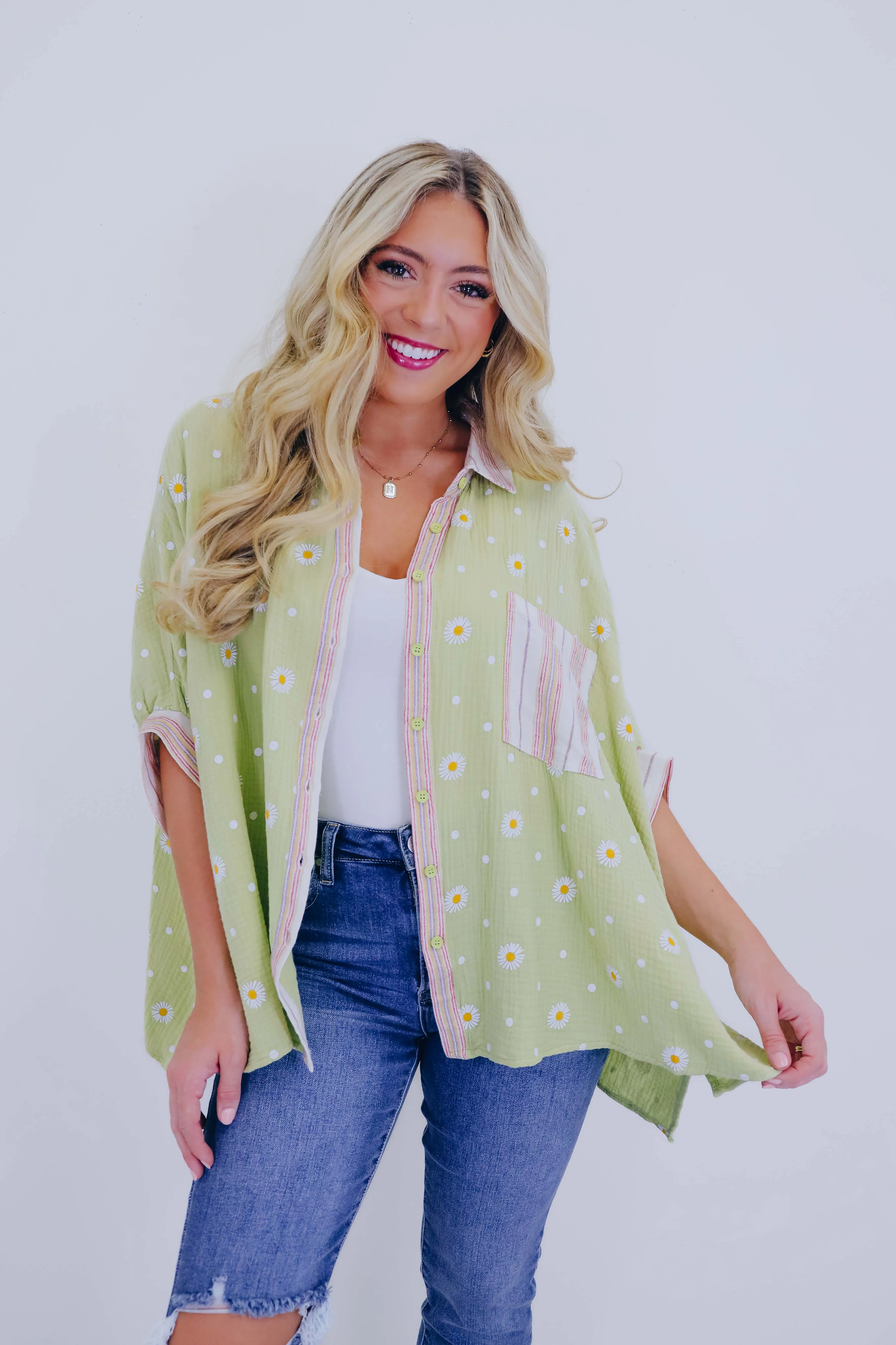 Oopsie Daisy Button Up Shirt