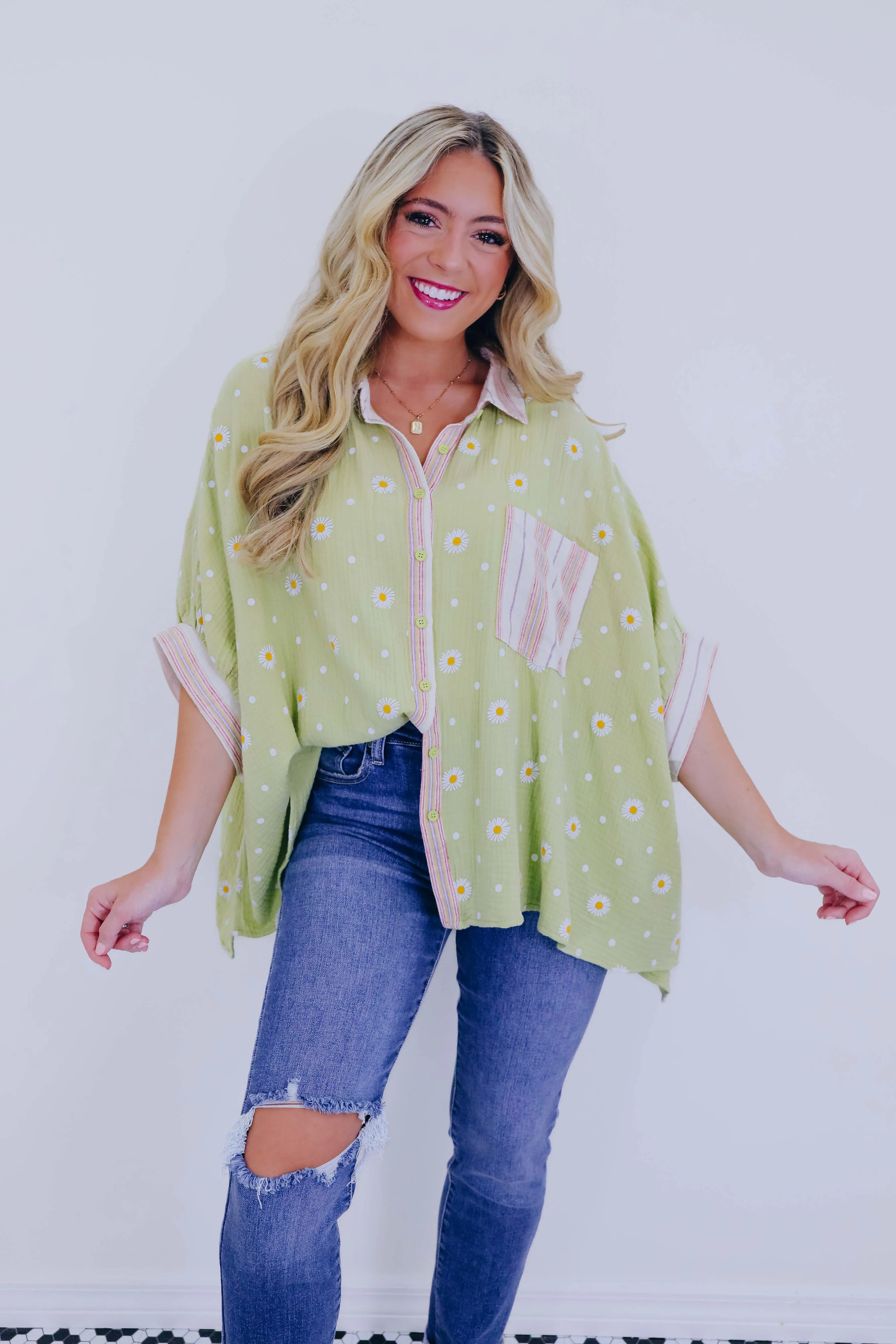 Oopsie Daisy Button Up Shirt