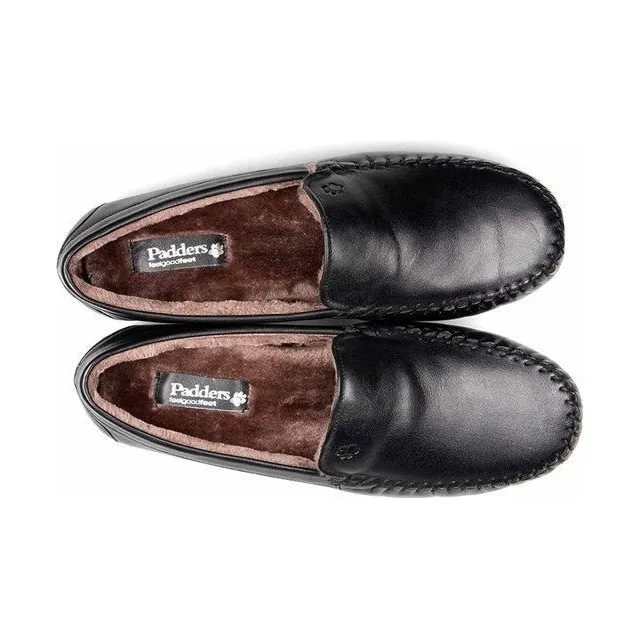 Padders 412 Marino Loafers - Black Leather