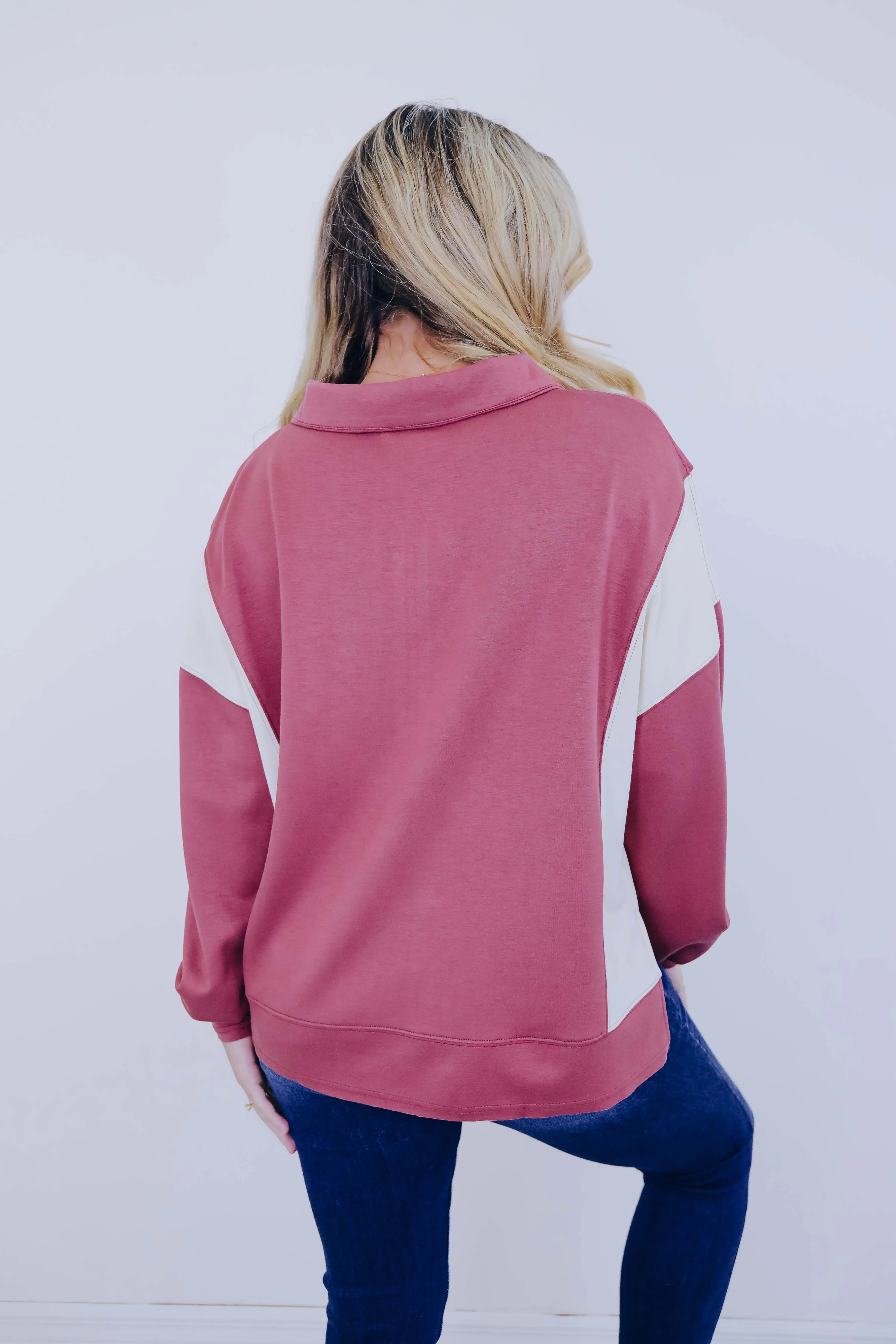 Quincy Quarter Zip Pullover Top
