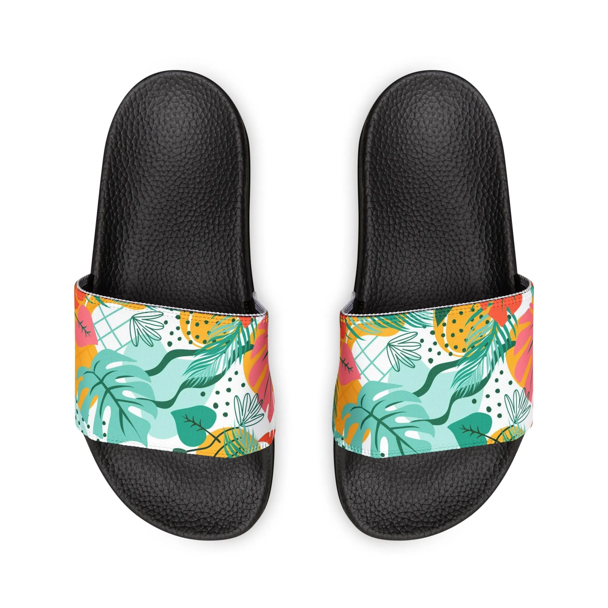 "Island Leaves Kaleidoscope" Men's Beach Sandals