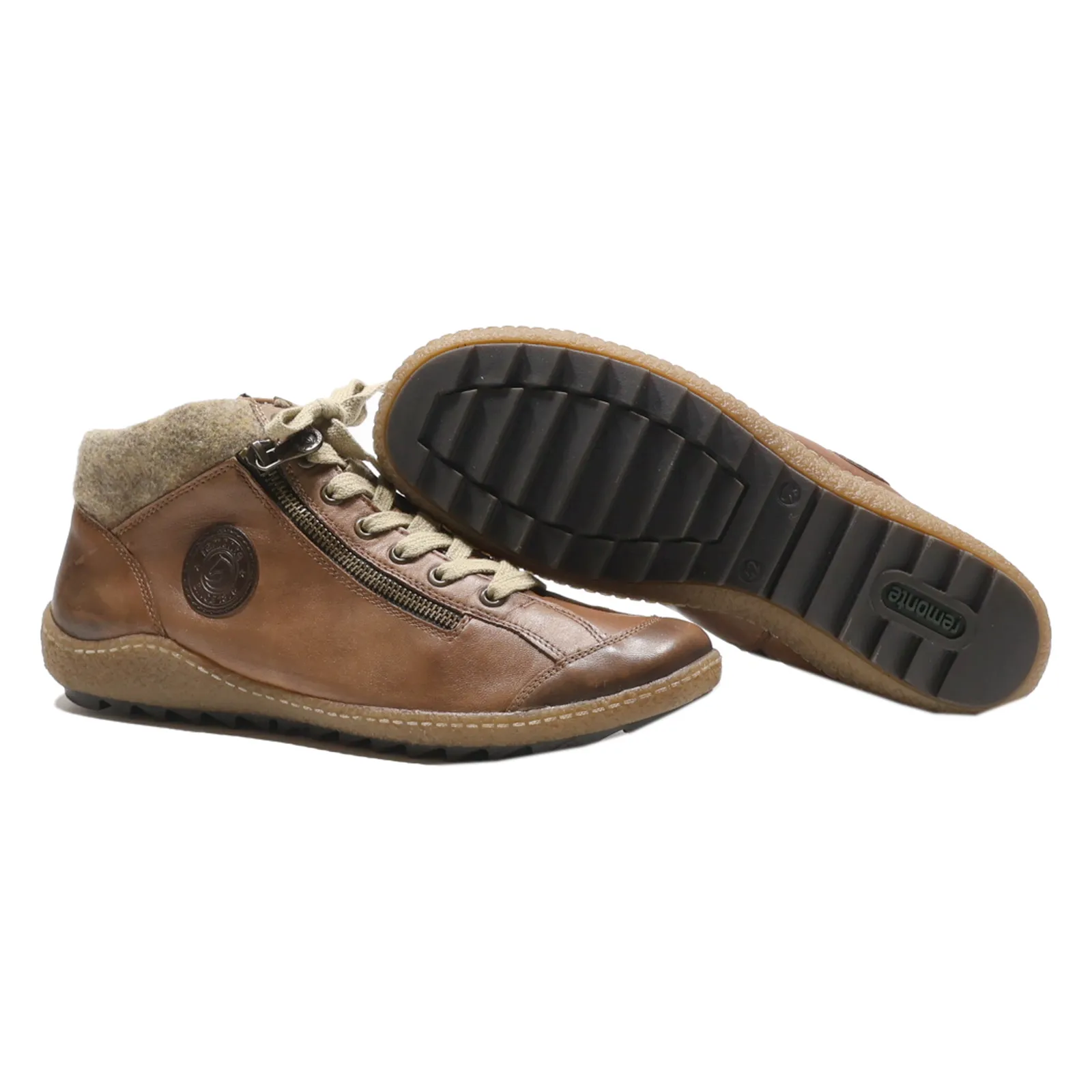 REMONTE Chukka Boots Brown Leather Mens UK 8