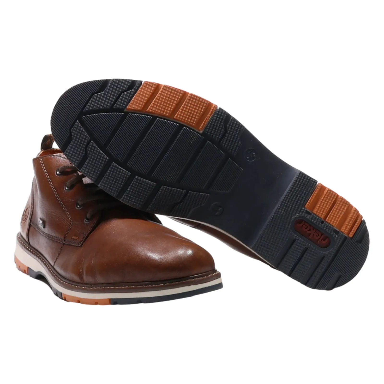 RIEKER Chukka Boots Brown Leather Mens UK 10