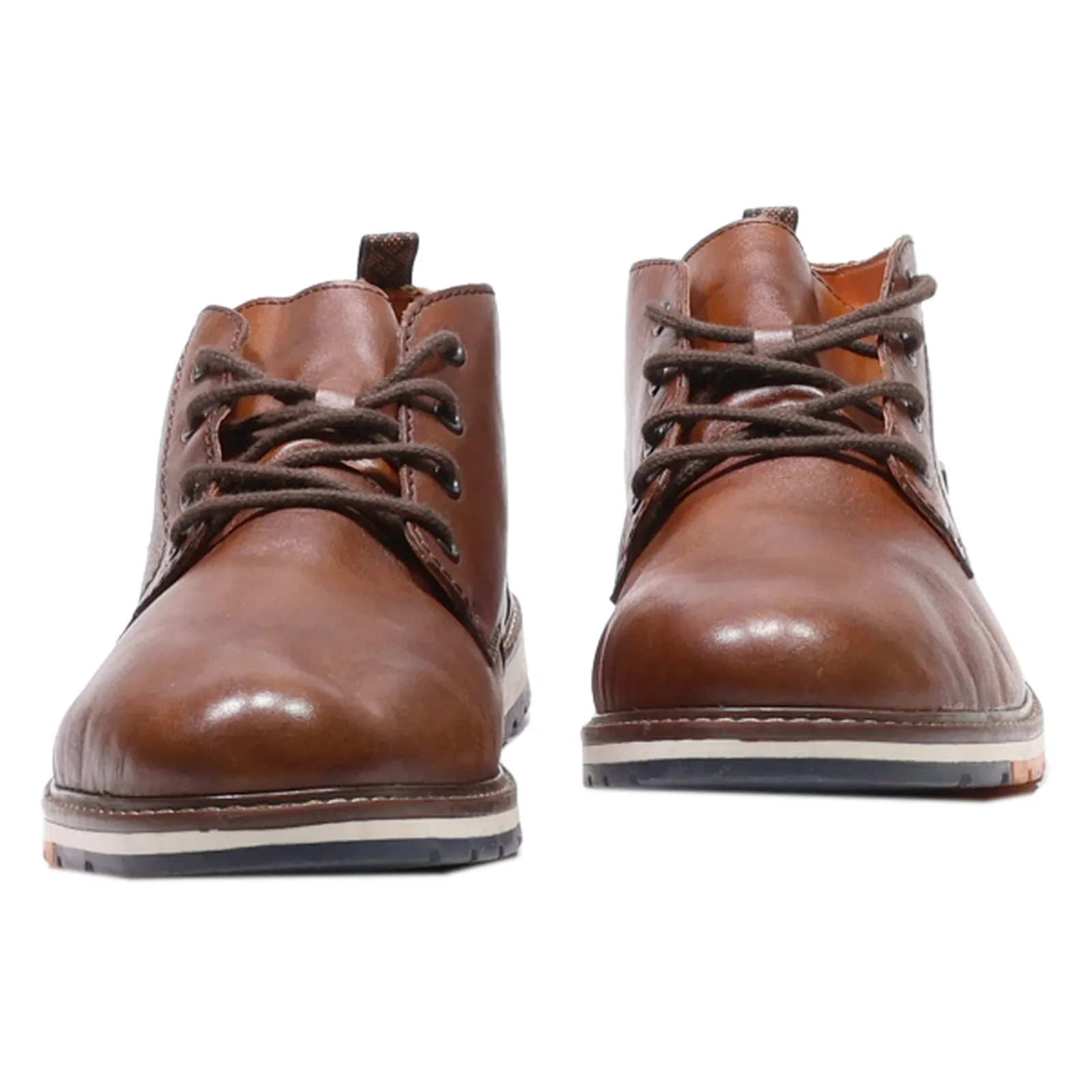 RIEKER Chukka Boots Brown Leather Mens UK 10