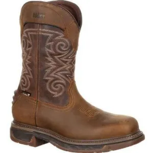 Rocky Men's Iron Skull 12" Comp Toe WP Western Boot -Brown- RKW0249