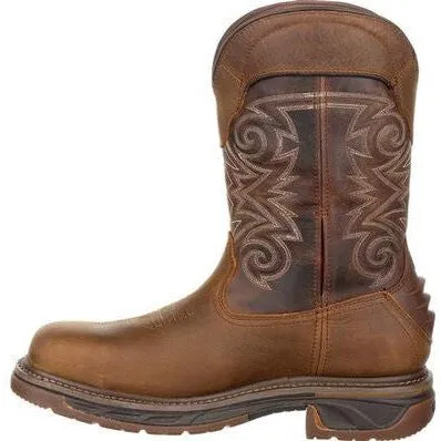 Rocky Men's Iron Skull 12" Comp Toe WP Western Boot -Brown- RKW0249