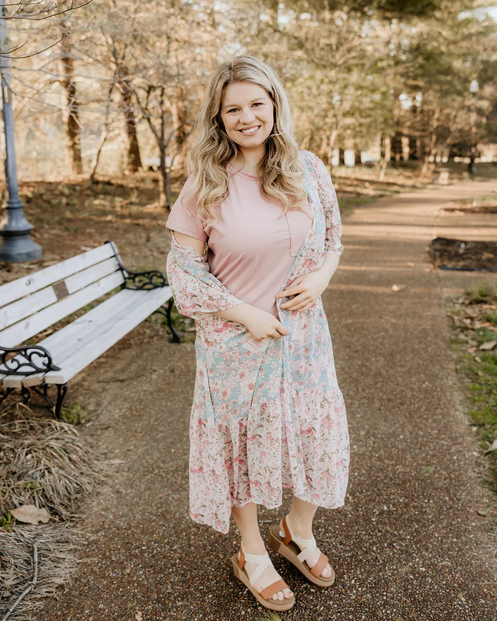 Running Errands T-Shirt Dress in Rosewood