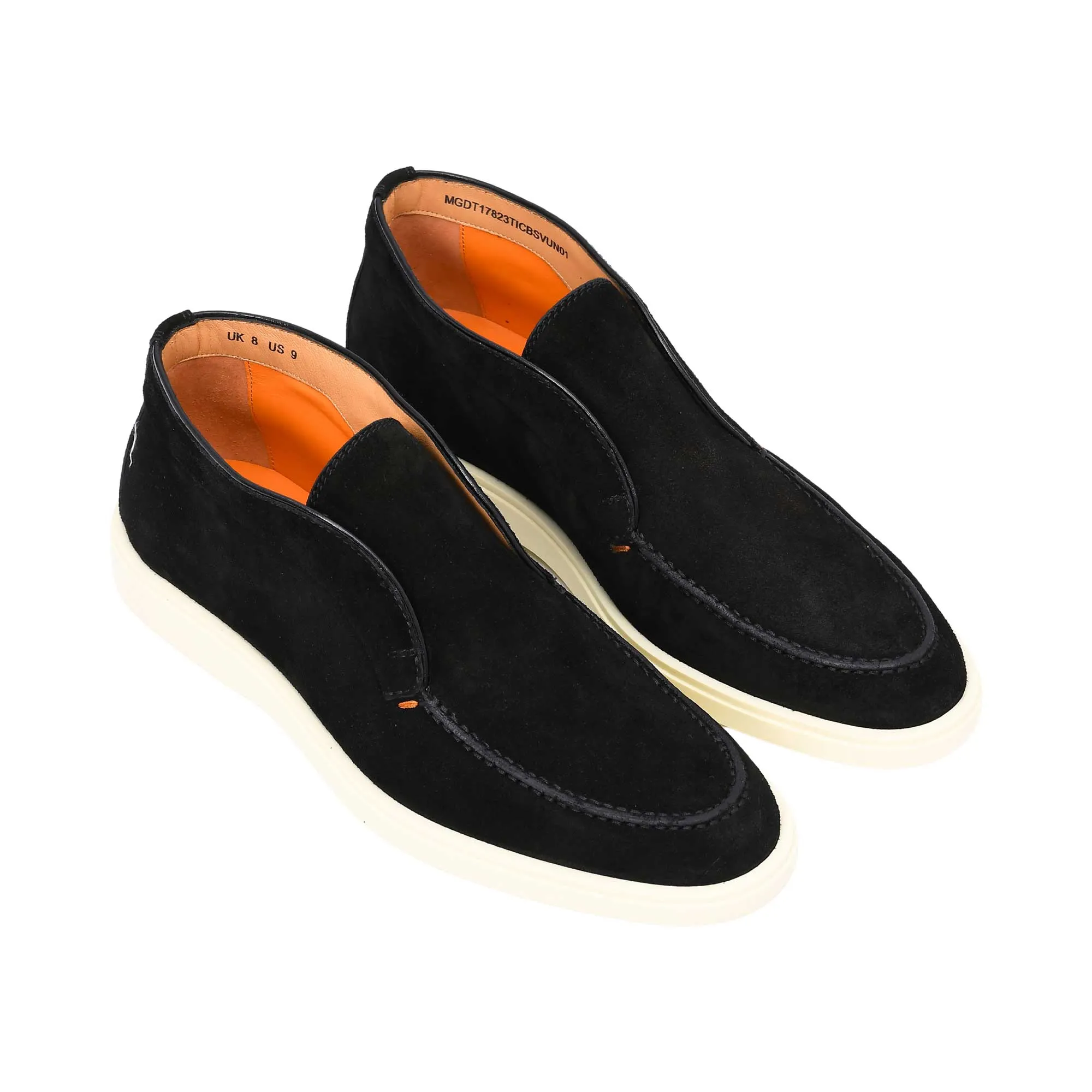 Santoni Men's Black & Orange Loafer
