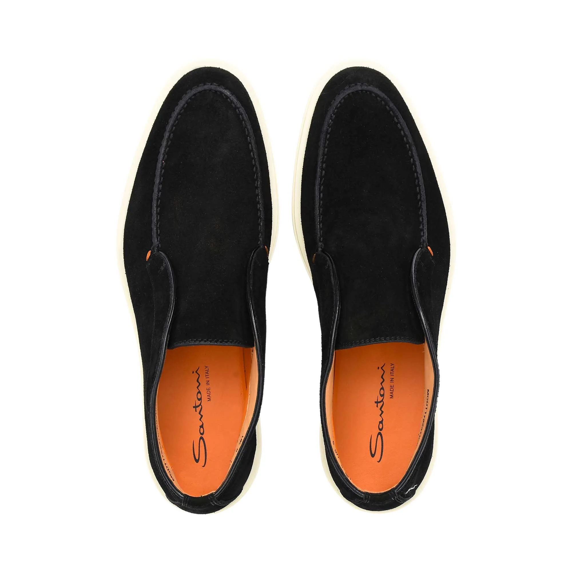 Santoni Men's Black & Orange Loafer