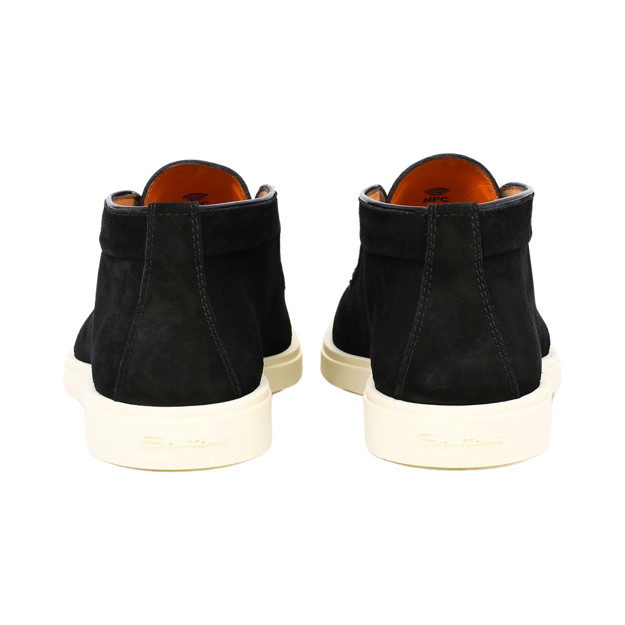 Santoni Men's Black & Orange Loafer