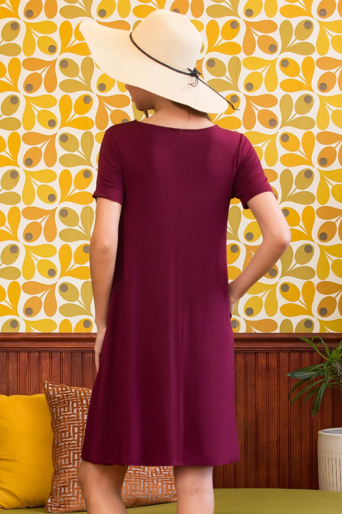 Short Sleeve Flared Pocket Dress